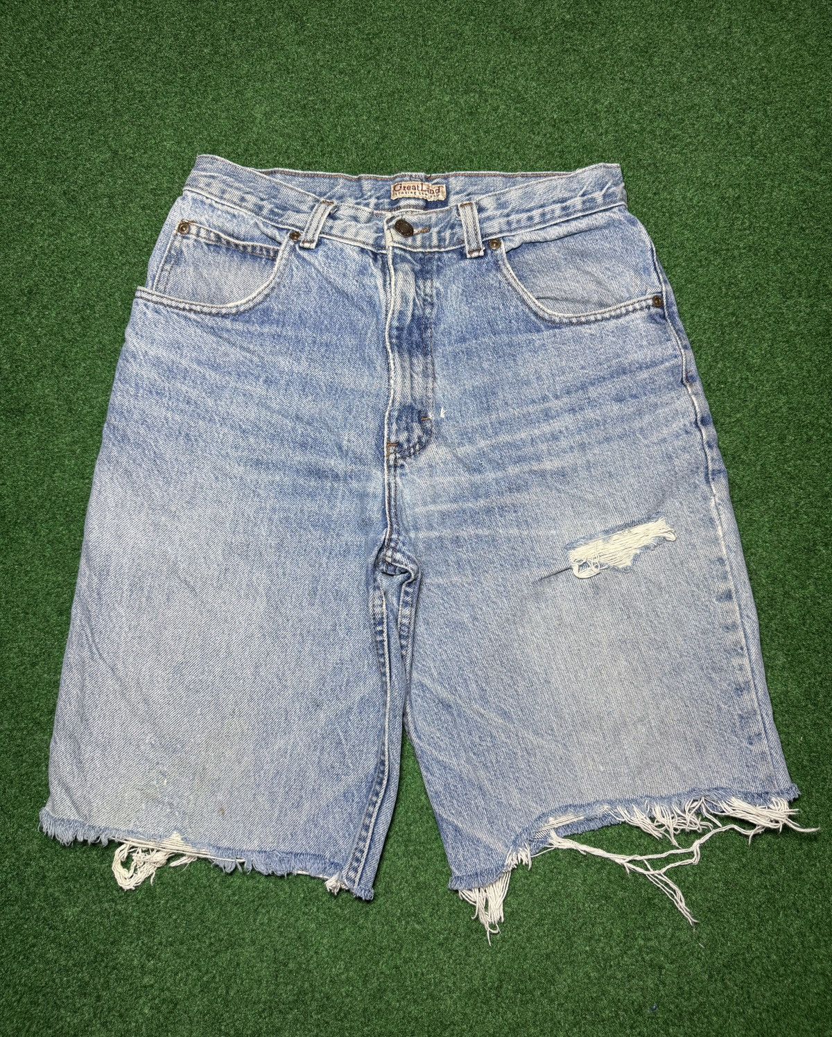 Vintage Y2K Distressed Grunge Cutoff Jorts Distressed Denim Shorts Size US 32 / EU 48 - 2 Thumbnail