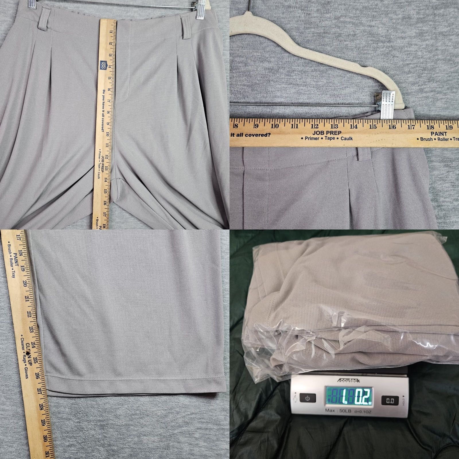 Vintage Halara Womens Wide-Leg Pants Size 1X Gray Pleated Stretch Pants Womens Plus Size 1X Gray Halara wide-leg pants Size 40" / US 18 - 8 Thumbnail