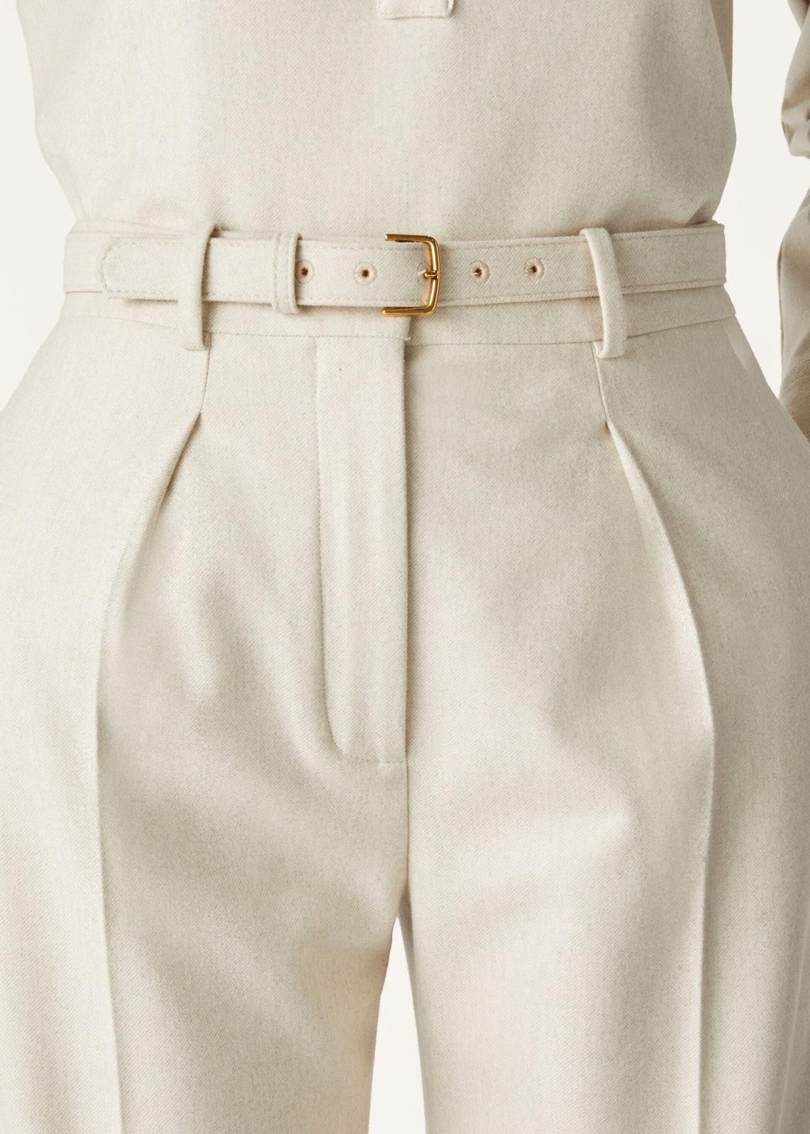 Loro Piana o1srvl11e1125 FAO3557 Edward Trousers in White Size 25" / US 0 / IT 36 - 4 Thumbnail
