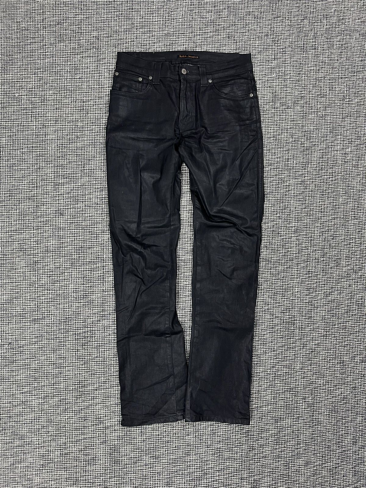Designer × Nudie Jeans Nudie jeans dry black coated low slim Jim 