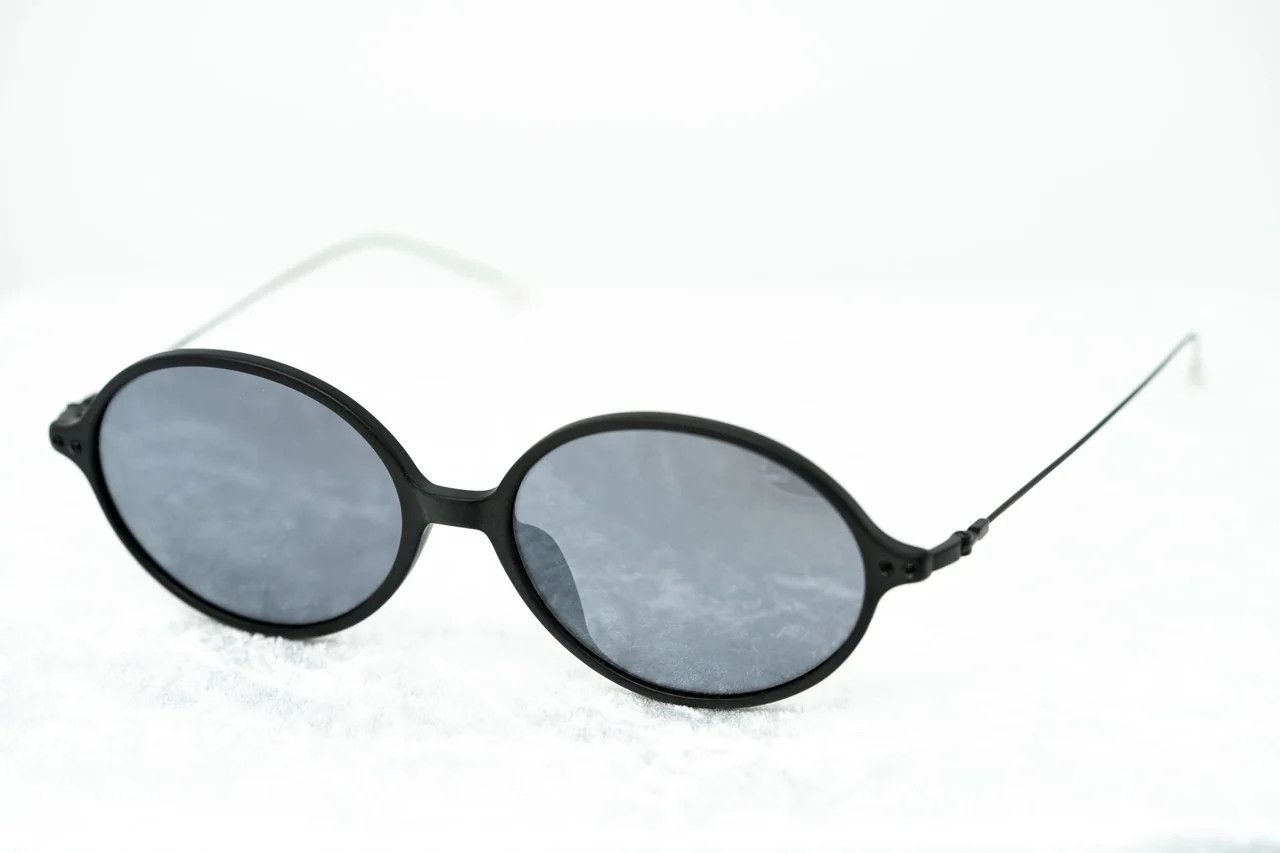 Ann Demeulemeester Ann Demeulemeester Sunglasses Oval Matte Black and Grey Size ONE SIZE - 11 Thumbnail