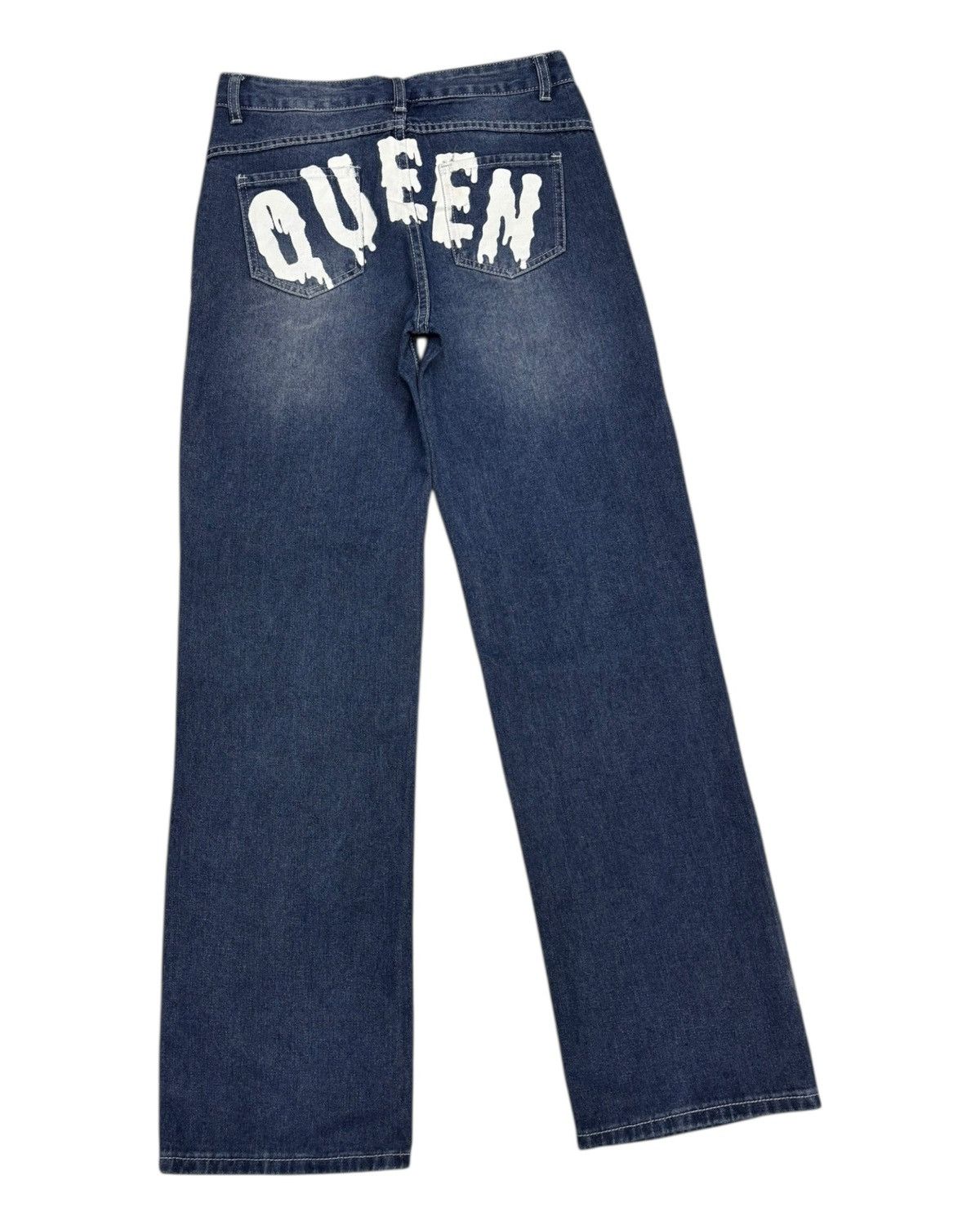 Y-3 × Yohji Yamamoto Y-3 Yohji Yamamoto Custom Paint Queen Baggy Loose Jeans Size US 30 / EU 46 - 4 Thumbnail