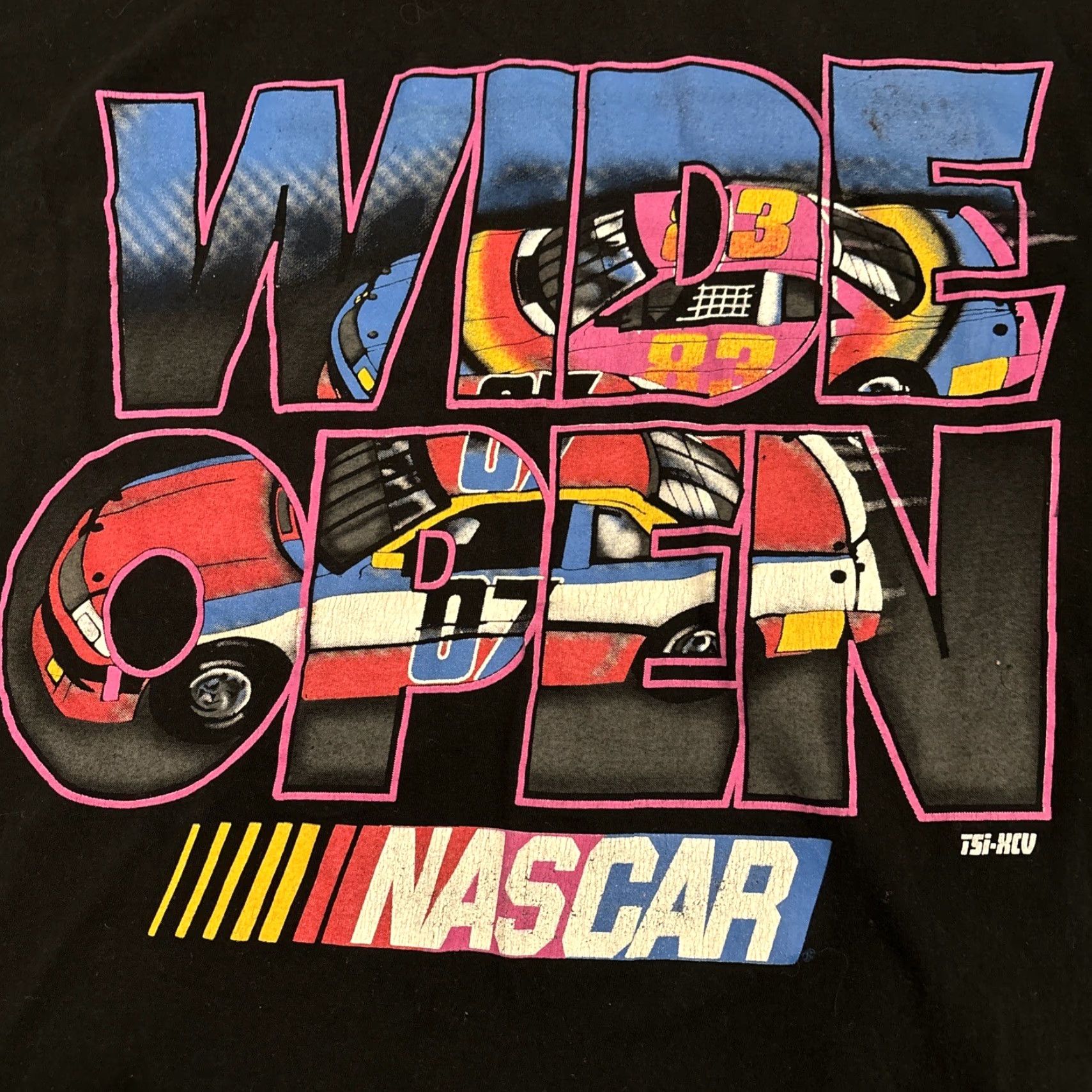 NASCAR VINTAGE NASCAR Wide Open Shirt USA Single Stitch XL Black Men’s T-Shirt Dale Earnhardt Jr. 2000s USA Theme Mens Size US XL / EU 56 / 4 - 2 Thumbnail