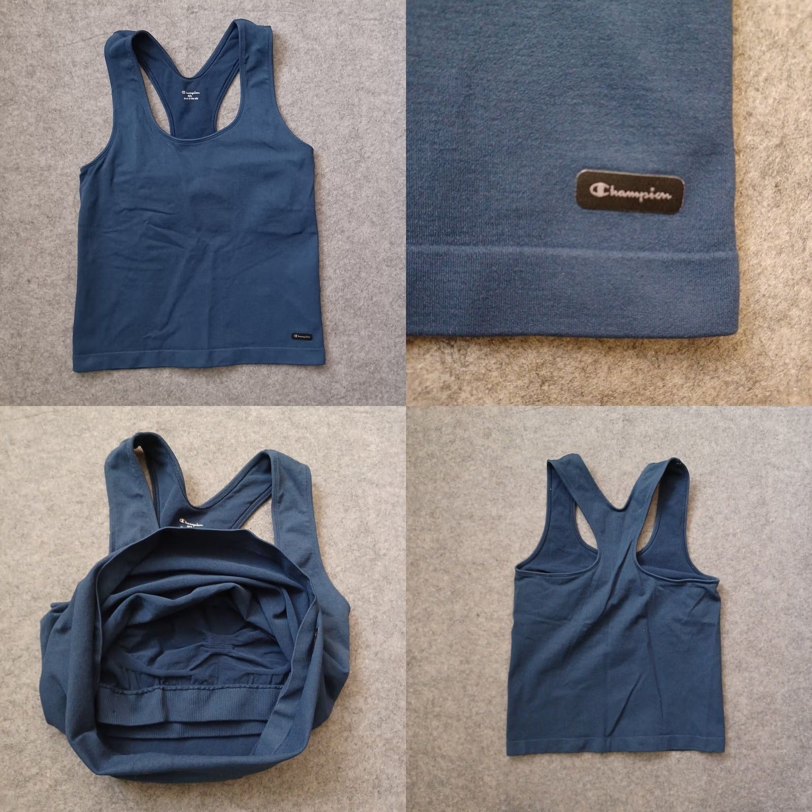Champion VINTAGE Champion Tank Top Womens M/L Blue Racerback Athletic Sleeveless Scoop Neck Shirt Womens M Blue Racerback Athletic Sleeveless Scoop Neck Size M / US 6-8 / IT 42-44 - 8 Thumbnail