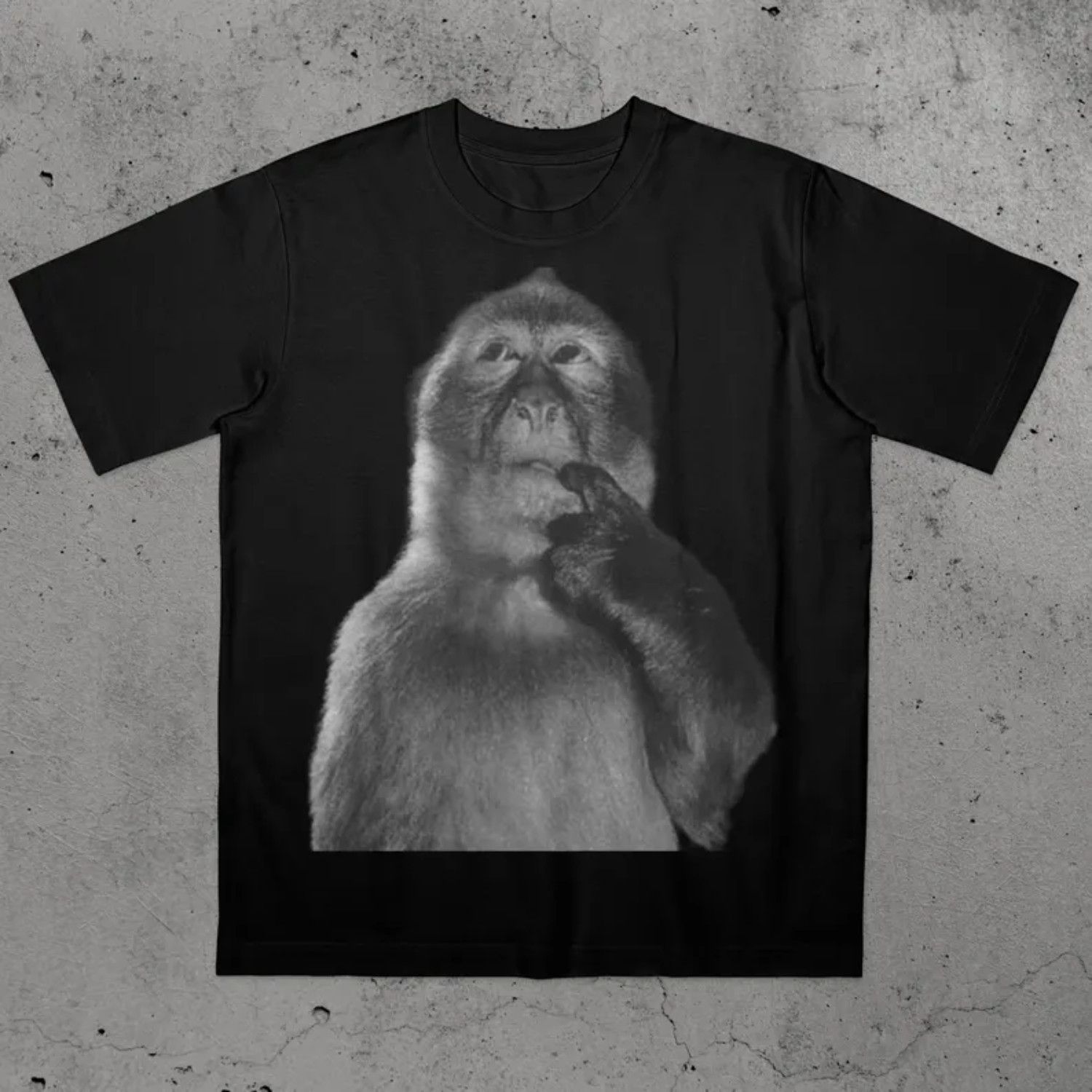 Japanese Brand Funny Monkey Shirt, Stupid Meme Tshirt Size US L / EU 52-54 / 3 - 1 Thumbnail