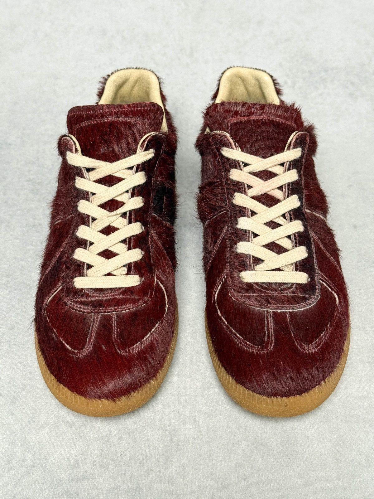 Maison Margiela Maison Margiela Pony Hair GAT Sneaker Burgundy (Sample) Size US 7 / EU 40 - 5 Thumbnail