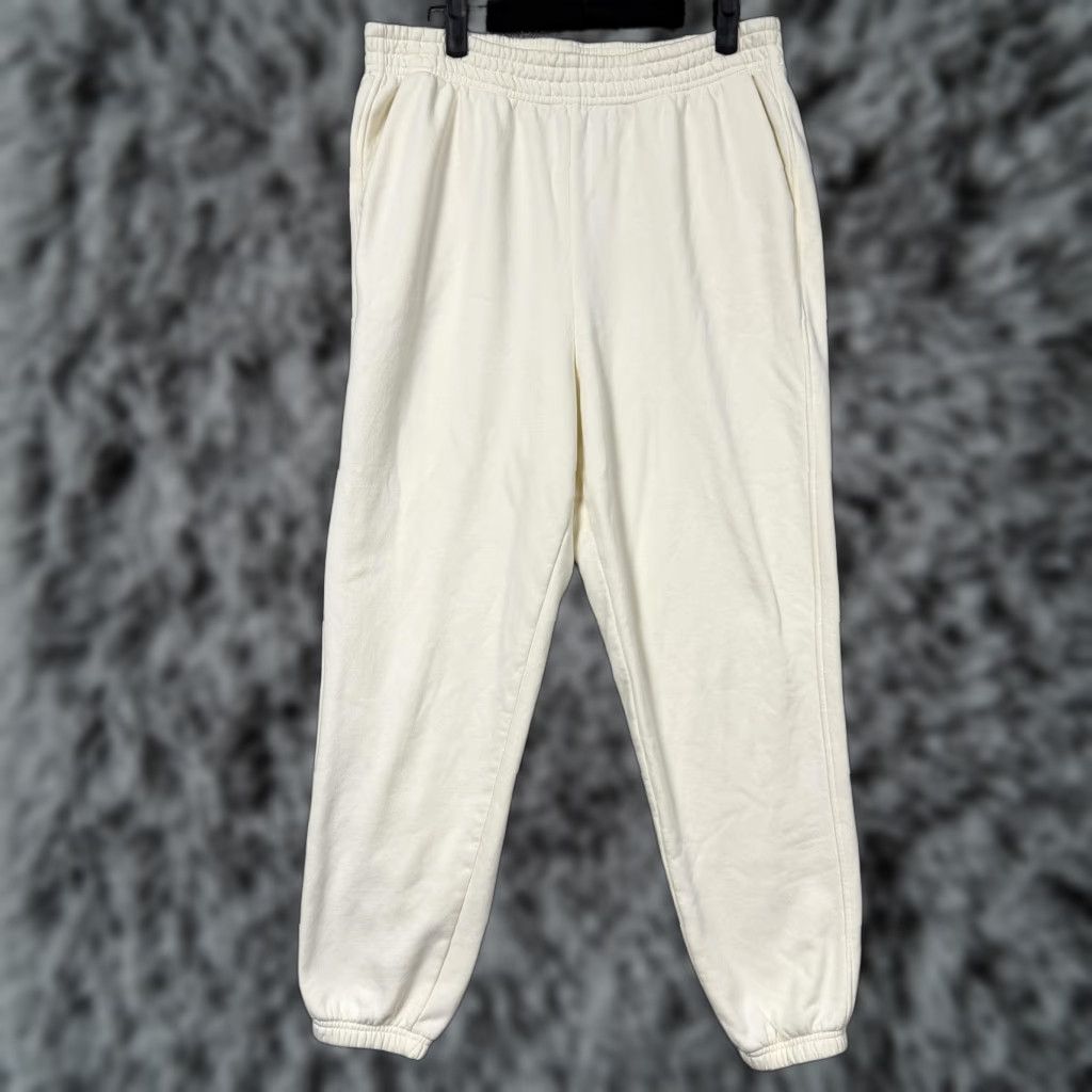 Vintage CALIA Sweatpants Womens L White Fleece Pockets Elastic Waist Lounge Yoga Gym & Training Contour Tapered Hemes 26.5in Size 36" / US 14 / IT 50 - 1 Thumbnail