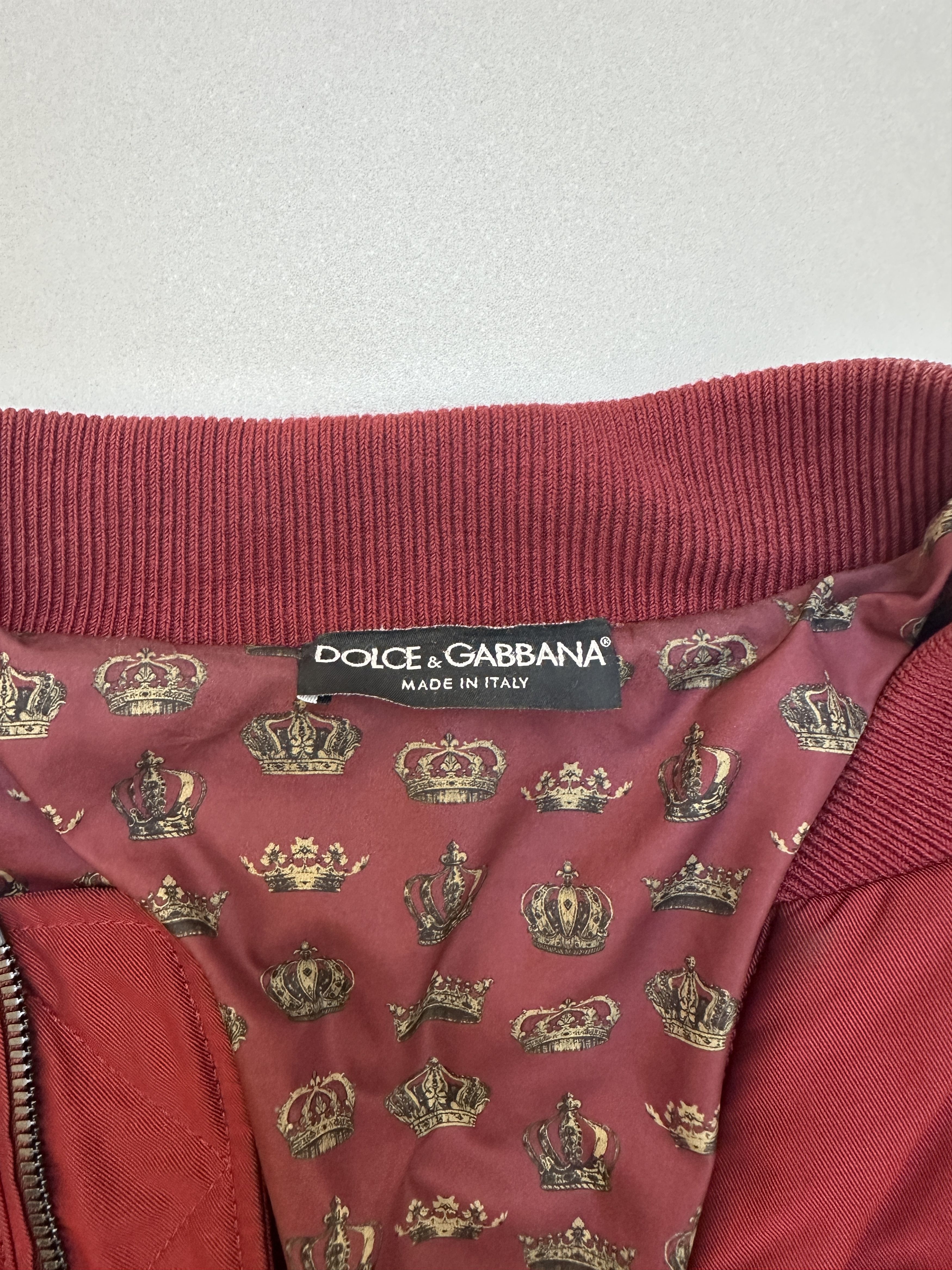 Dolce & Gabbana Dolce Gabbana Red Amore Patch Bomber Jacket Size US M / EU 48-50 / 2 - 4 Thumbnail