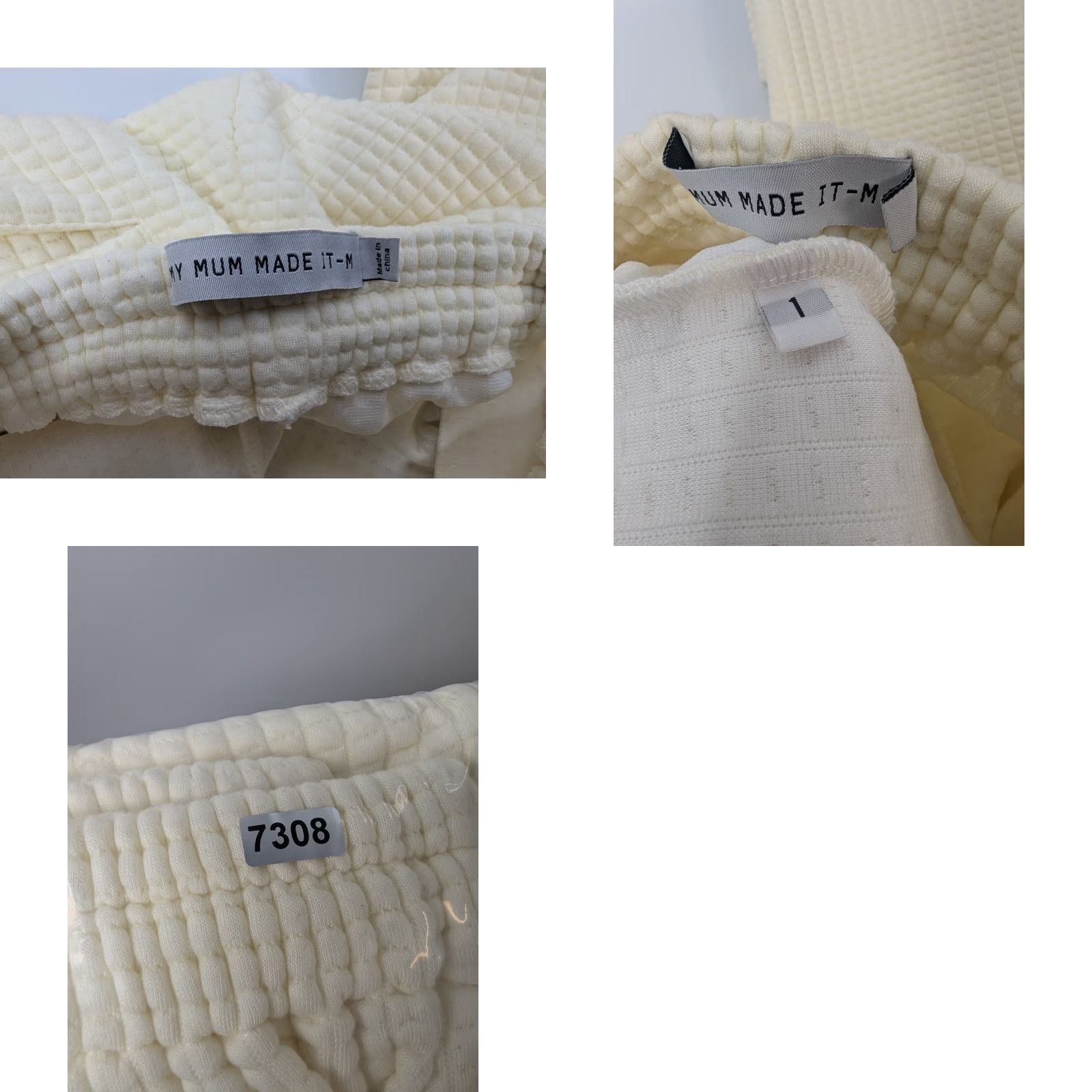 Vintage My Mum Made It Waffle Quilted Lounge Sweatpants Buttercream Women's Size 1 Size 25" / US 0 / IT 36 - 9 Thumbnail