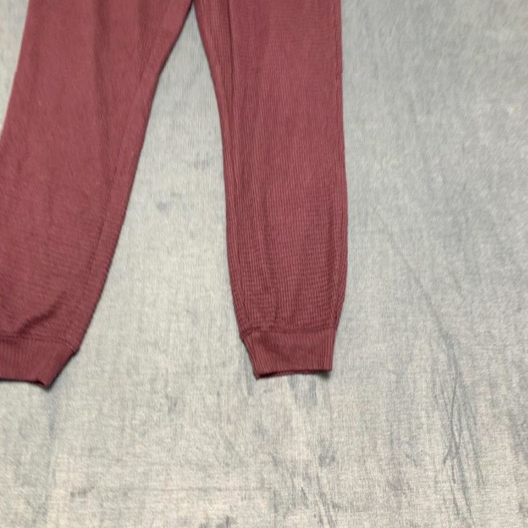Vintage VINTAGE Sonoma Goods for Life Oekotex Waffle Knit Jogger Pajama Pants Womens S Burgundy Size 28" / US 6 / IT 42 - 2 Thumbnail