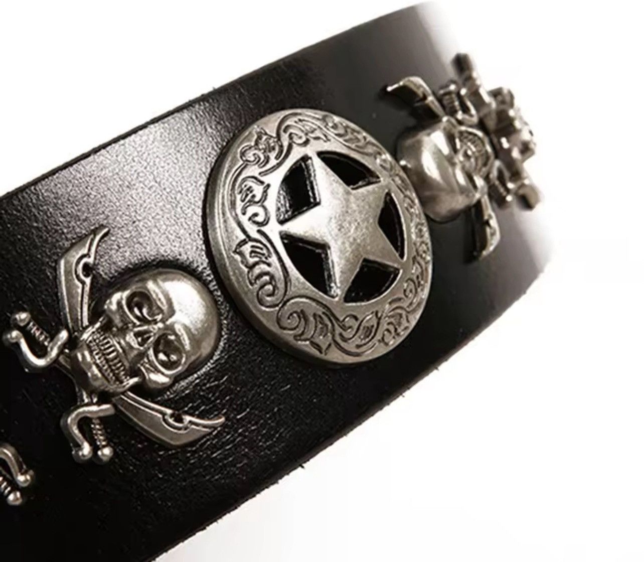 Japanese Brand Vintage skull Belt y2k 90’s Size ONE SIZE - 3 Thumbnail
