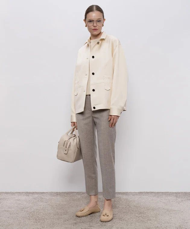 Loro Piana o1srvl11e0526 FAP0503 Eddy Field Jacket in Beige Size L / US 10 / IT 46 - 2 Thumbnail