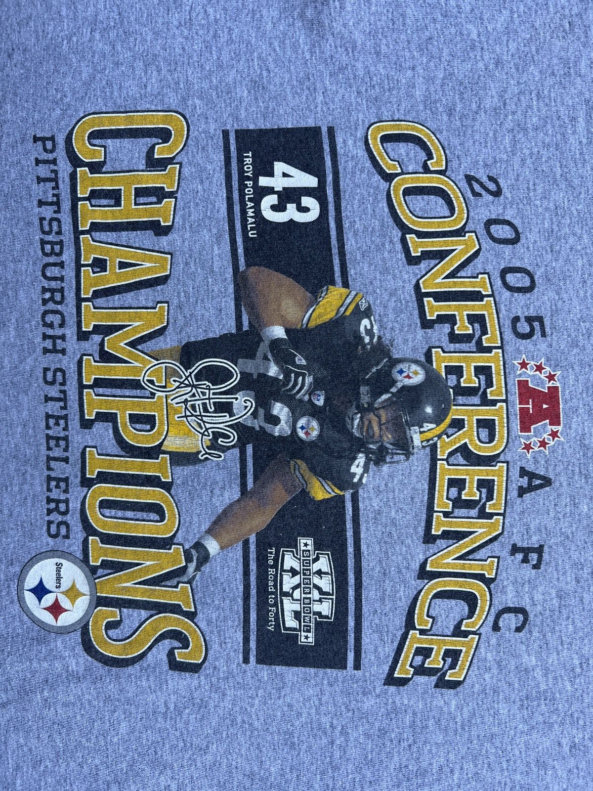 NFL × Vintage Vintage 2005 NFL Pittsburgh Steelers Troy Polamalu #43 Tee Size US XL / EU 56 / 4 - 5 Thumbnail