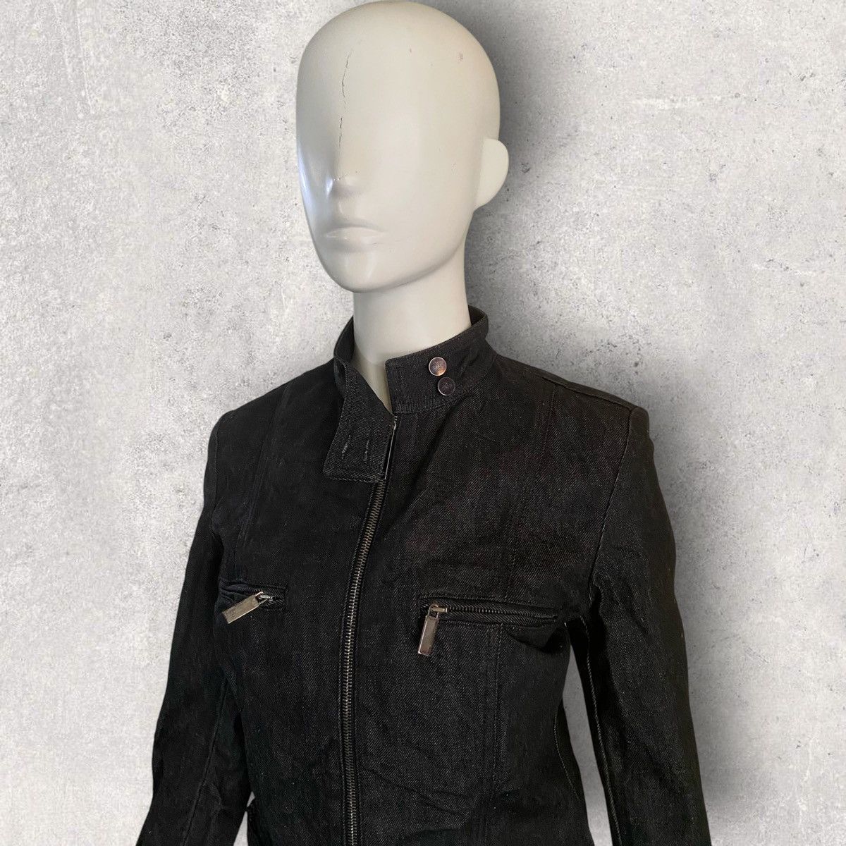 Gucci 1999 Raw Denim Rider Jacket By Tom Ford Era Size M / US 6-8 / IT 42-44 - 4 Thumbnail