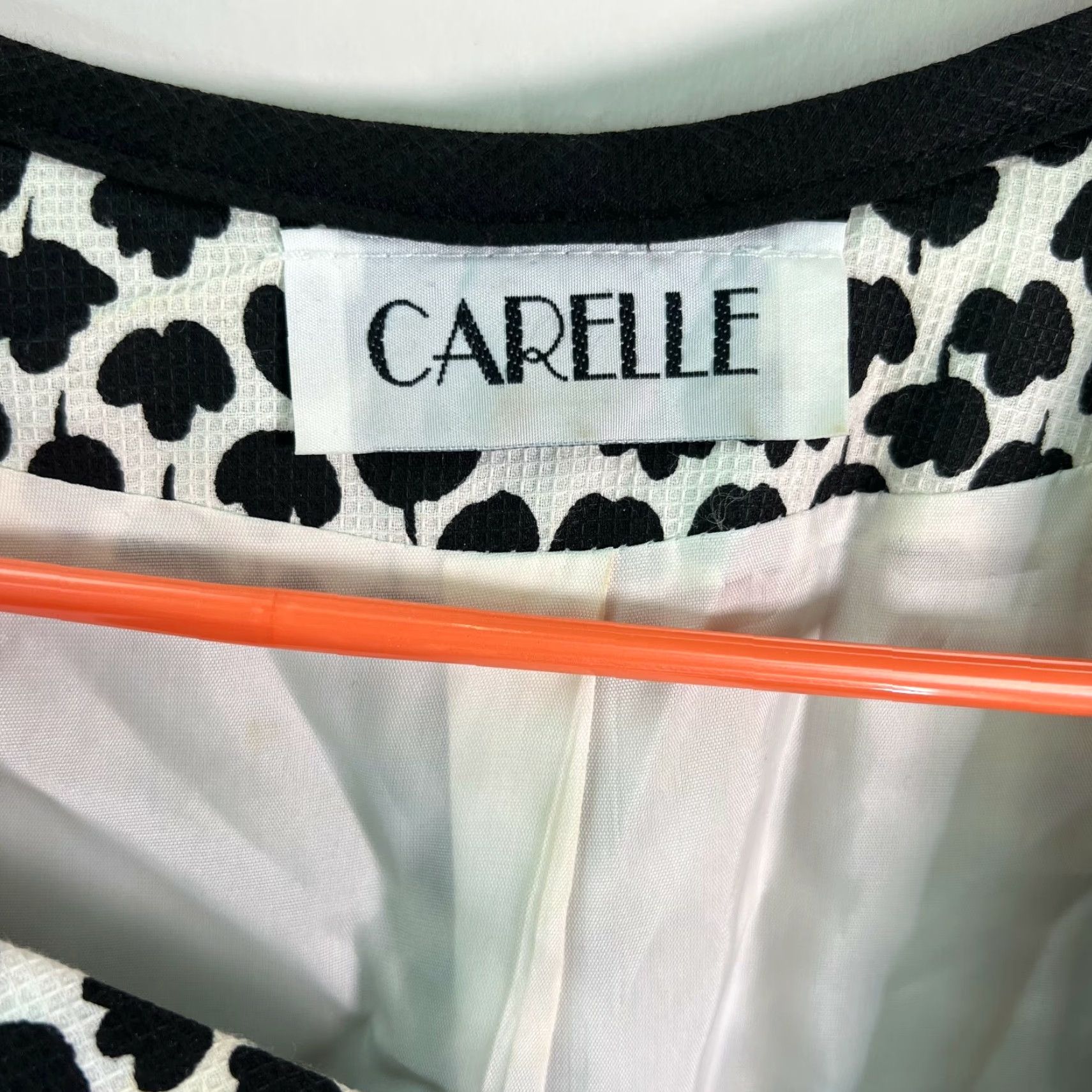 Vintage Carelle Black Jacket Leaves Print Cropped Short Sleeves Button Wrap 16 Womens Size 38" / US 16 / IT 52 - 5 Thumbnail