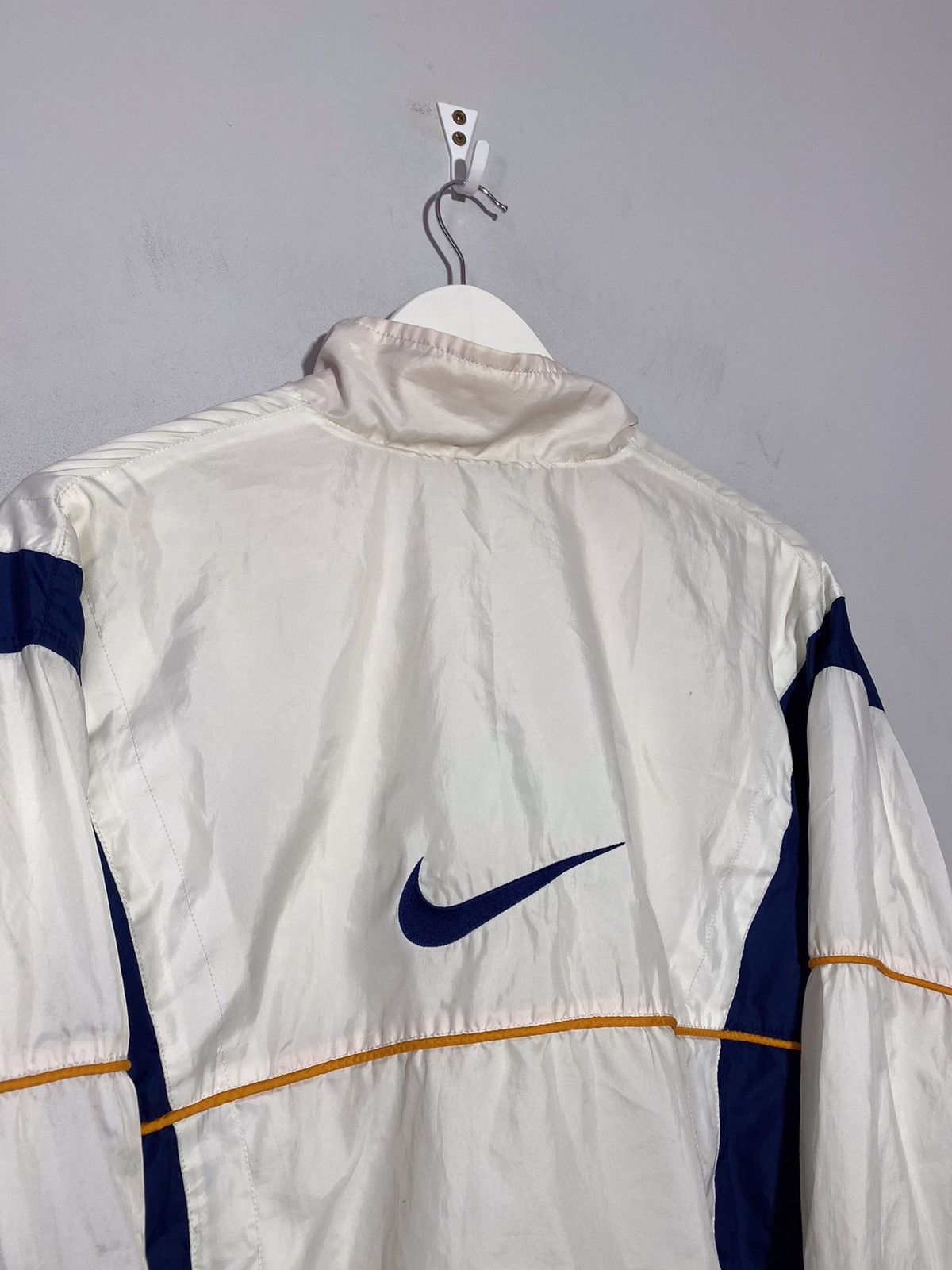 Nike 🔥 90s Nike TRACK JACKET WHITE NAVY YELLOW SPORTY VIBES Size US S / EU 44-46 / 1 - 3 Thumbnail