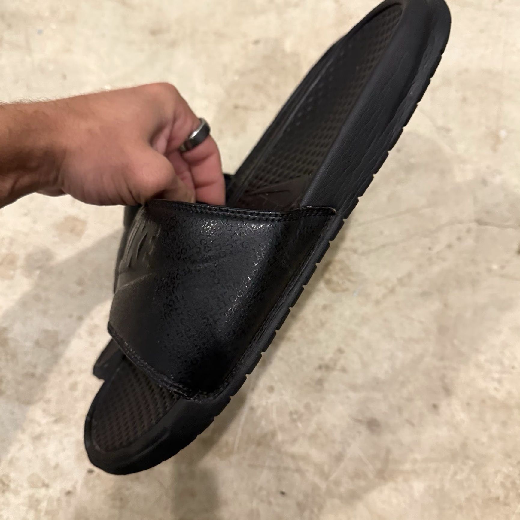 Nike Nike Benassi JDI Slide Mens Sandals 13 Black Slip-On Comfort Size ONE SIZE - 5 Thumbnail