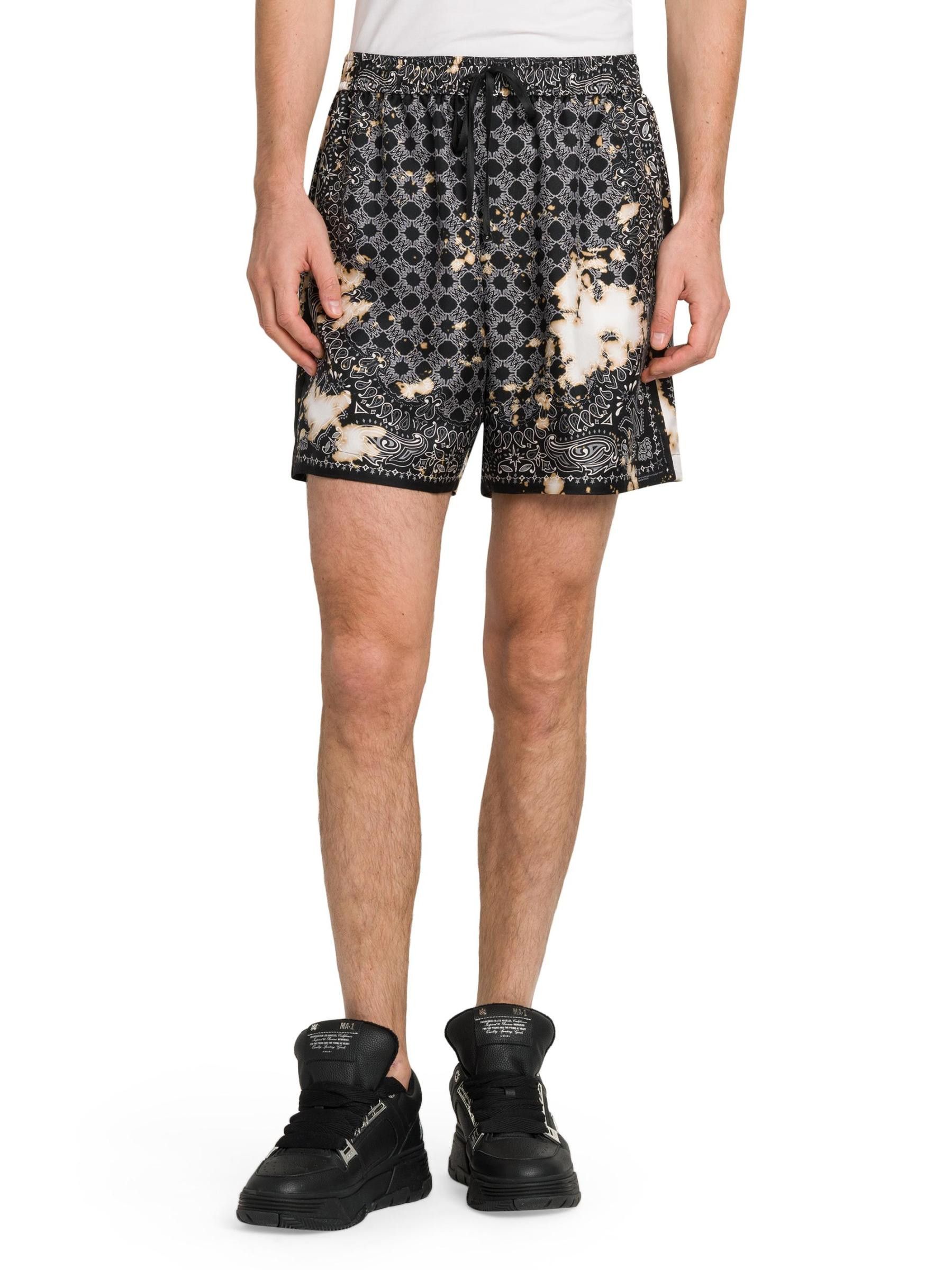 Amiri os11x1225 Bleach Bandana Silk Drawstring Shorts Multicolor Size US 30 / EU 46 - 2 Thumbnail