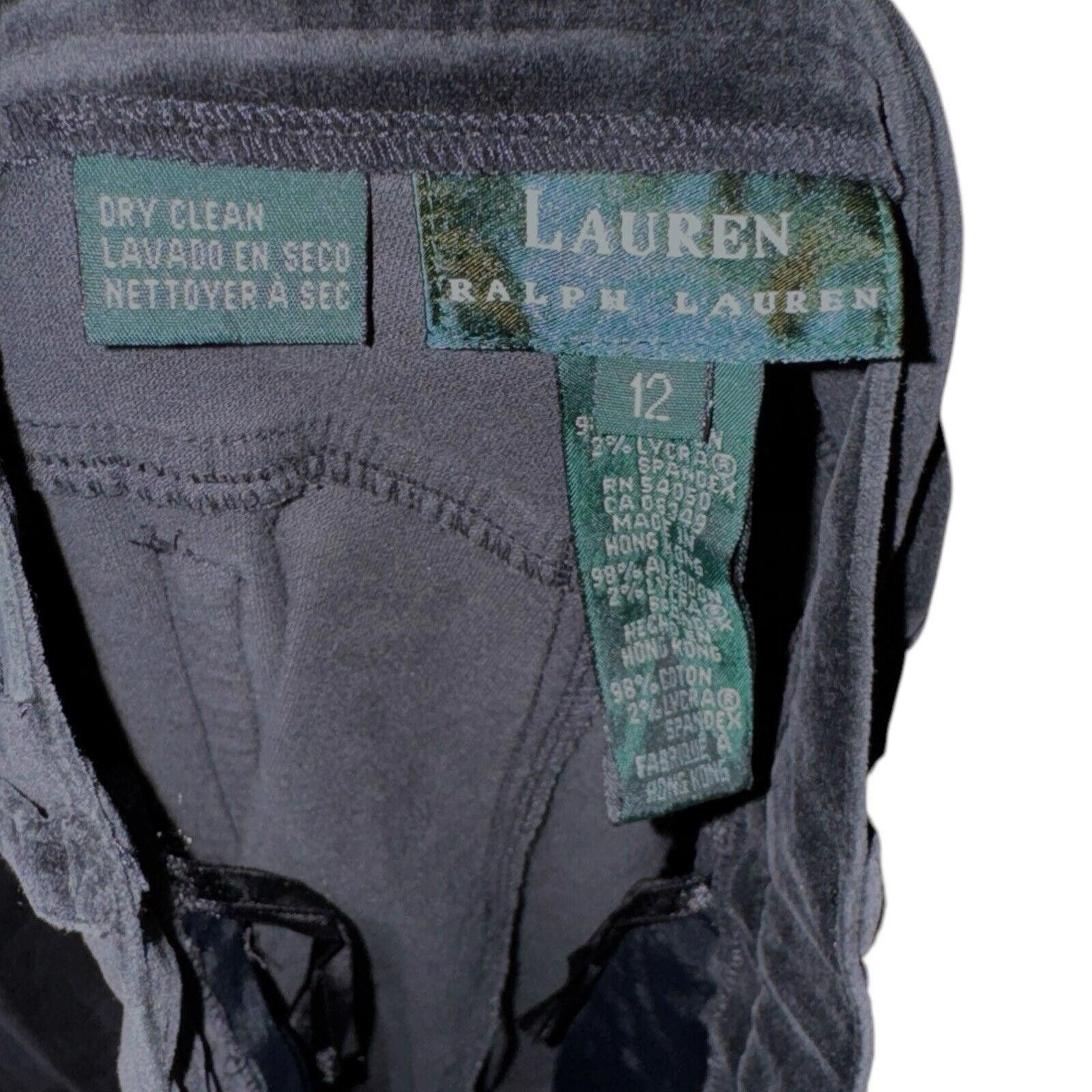 Polo Ralph Lauren Vtg Ralph Lauren Black Velvet Velour Straight Leg Jeans 12 Size 34" / US 12 / IT 48 - 6 Thumbnail