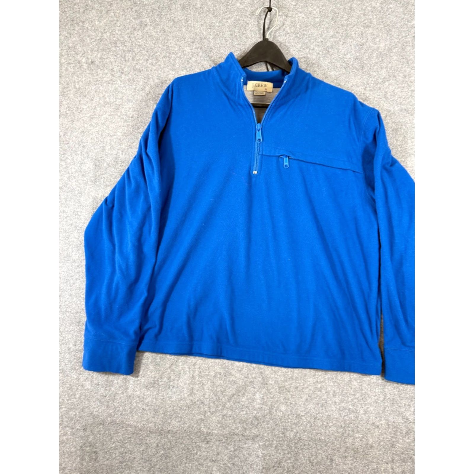 J.Crew J.Crew Sweatshirt Mens XL Blue Fleece Quarter Zip Long Sleeve Pullover Mock Neck Zipper Pocket Pullover Regular Fit Winterwear Size US XL / EU 56 / 4 - 3 Thumbnail