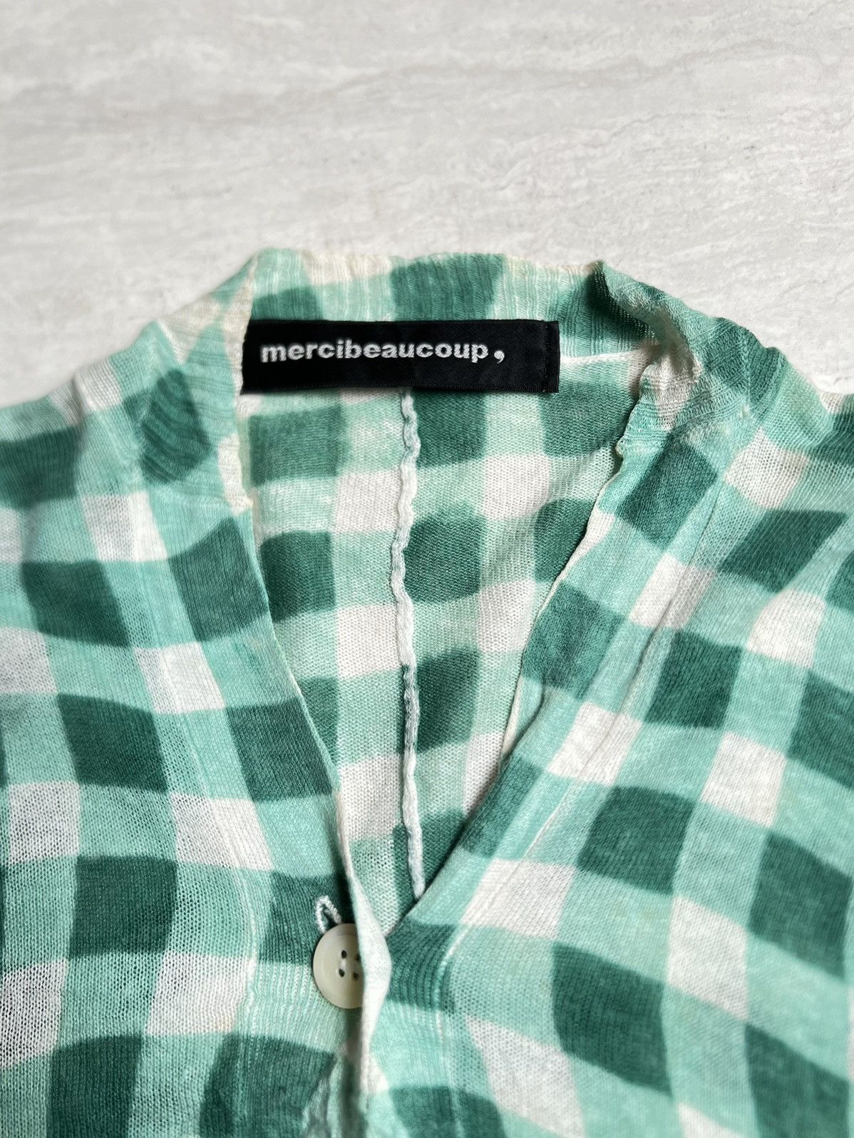 mercibeaucoup MERCIBEAUCOUP Issey Miyake Plaid Cardigan Size US XL / EU 56 / 4 - 6 Thumbnail