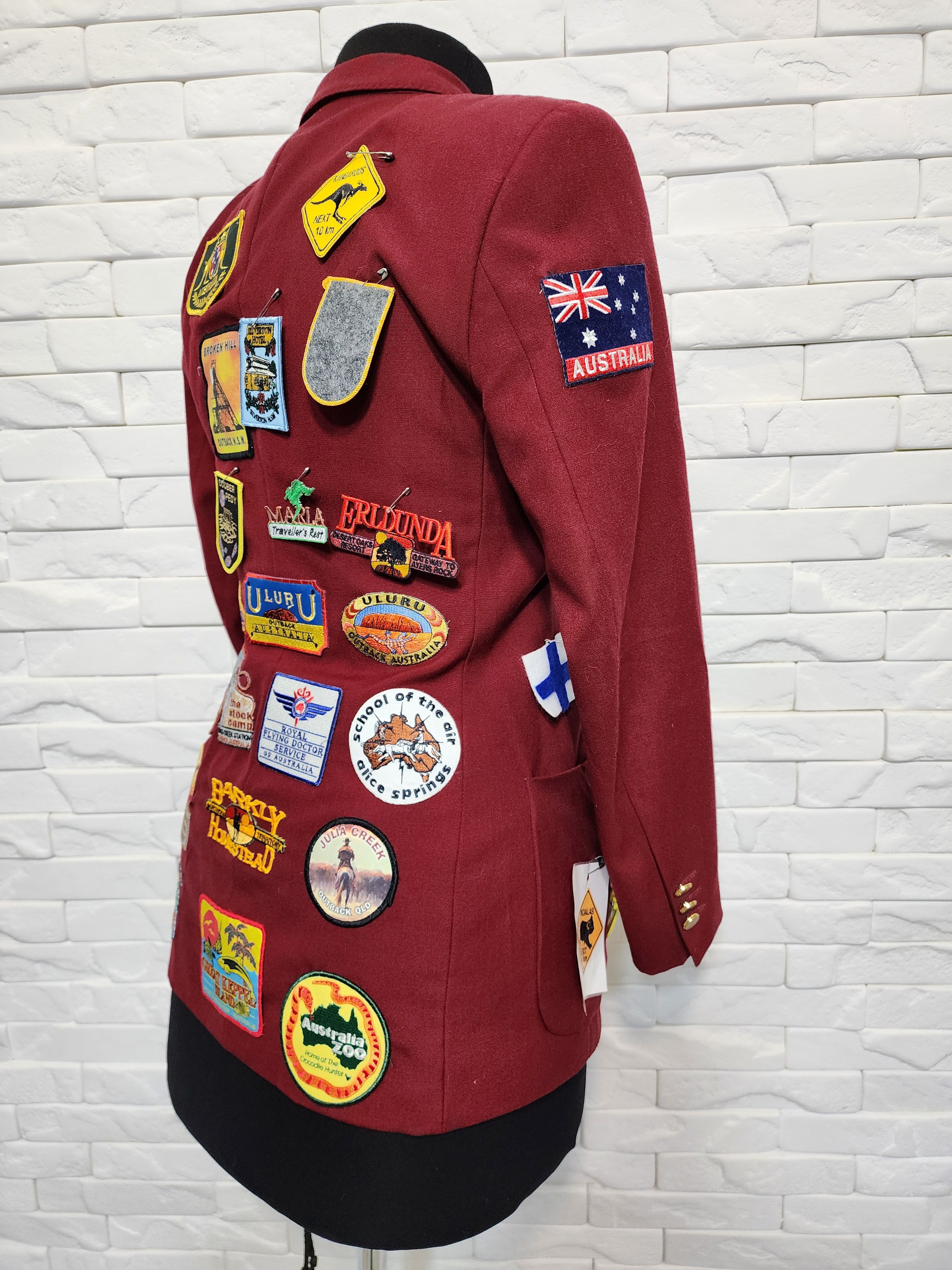 Other Red Jacket With Patches - Women's Coat Size M / US 6-8 / IT 42-44 - 5 Thumbnail
