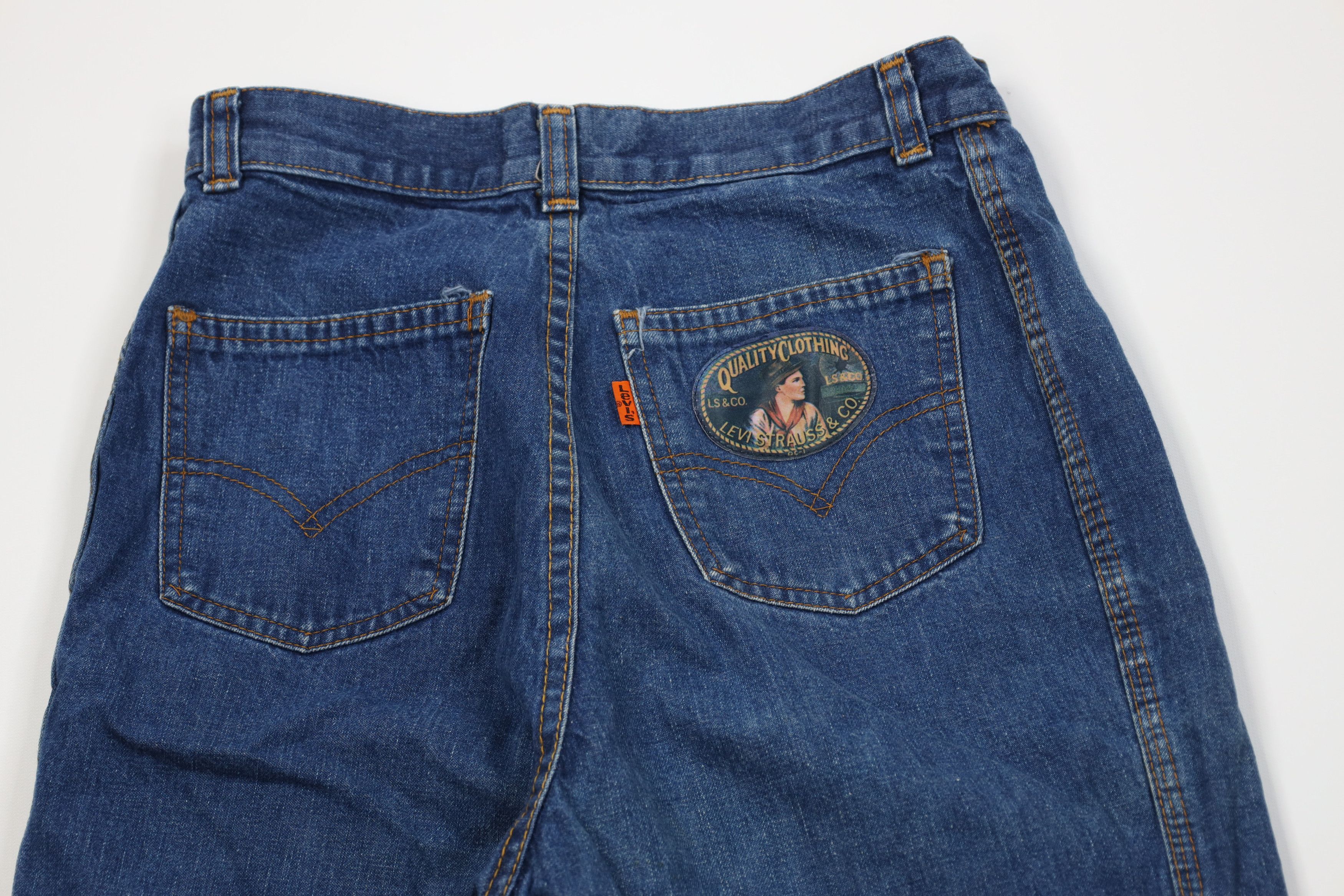 Levi's Vintage 70s Levis Orange Tab High Waist Straight Leg Jeans Size 26" / US 2 / IT 38 - 10 Thumbnail