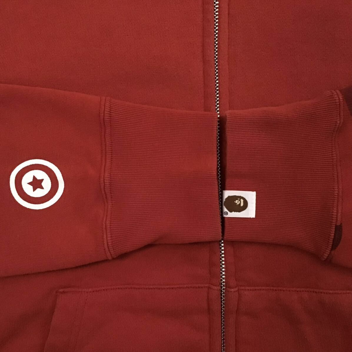 Bape BAPE Red x Red camo shark full zip hoodie a bathing ape Size US M / EU 48-50 / 2 - 6 Thumbnail