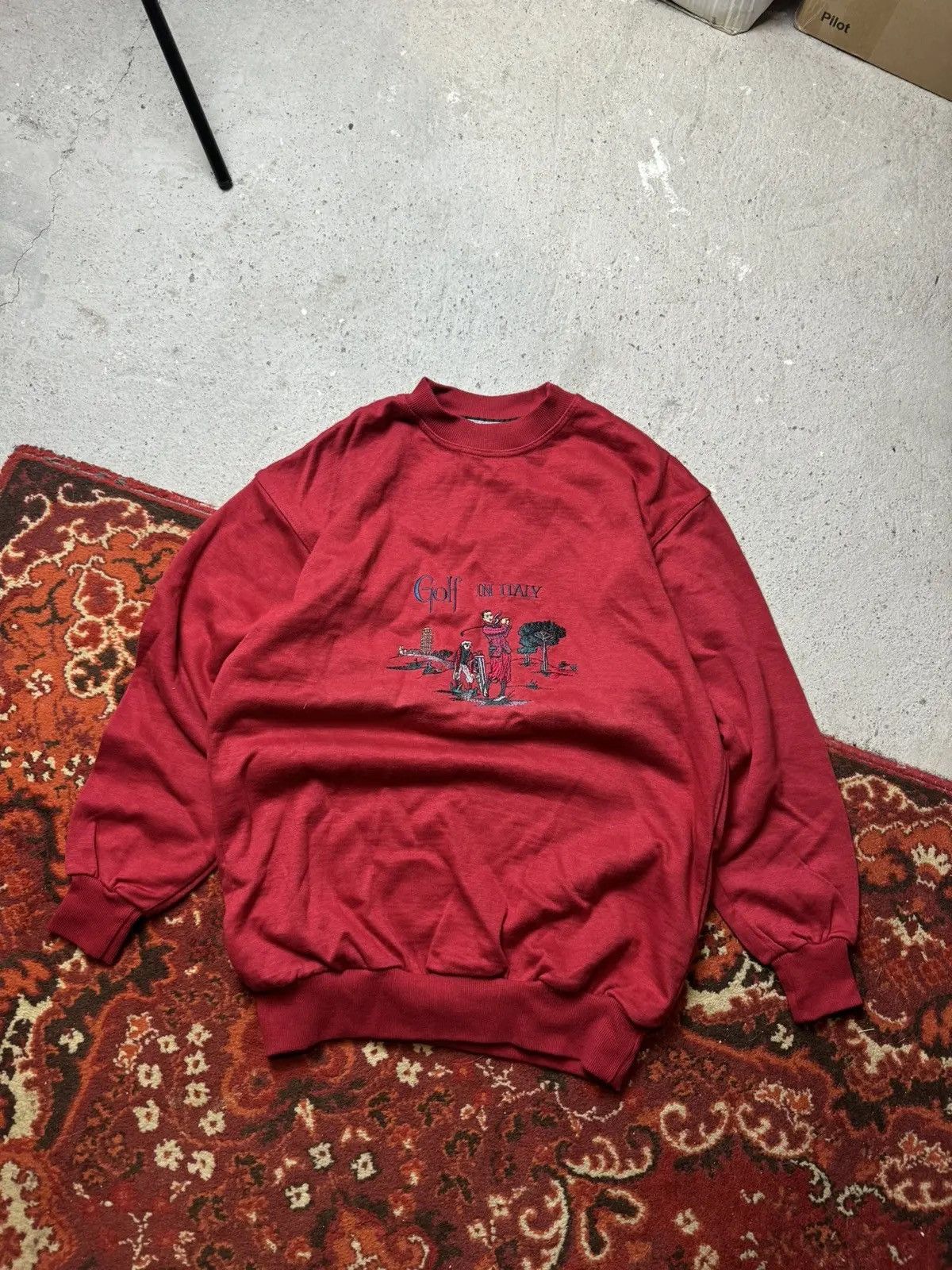 Vintage Vintage Y2K Golf In Italy Burberry Style Embroidered Sweater Size US S / EU 44-46 / 1 - 2 Thumbnail