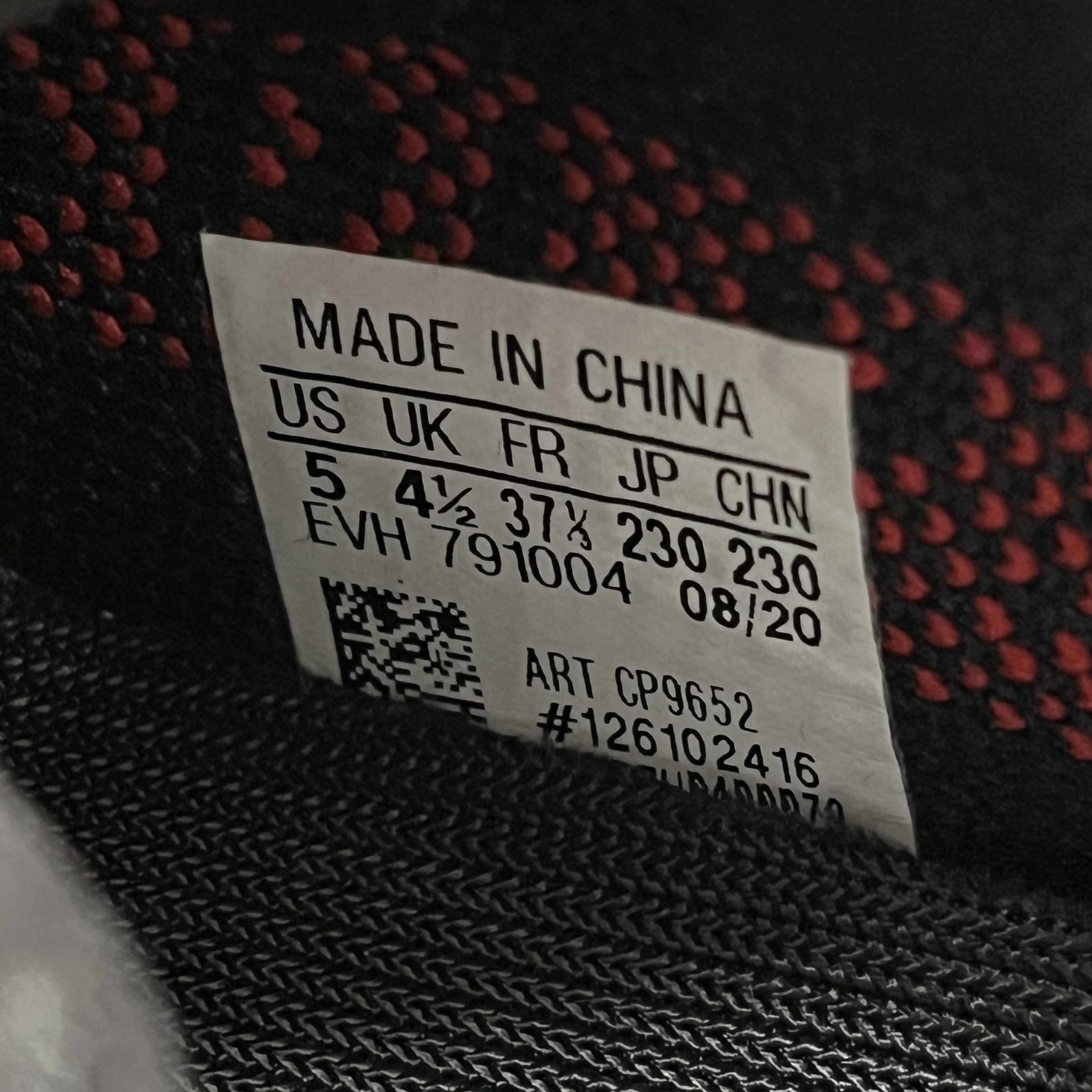 Adidas Adidas Yeezy Boost 350 V2 Black Red Size US 5 / EU 37 - 11 Thumbnail