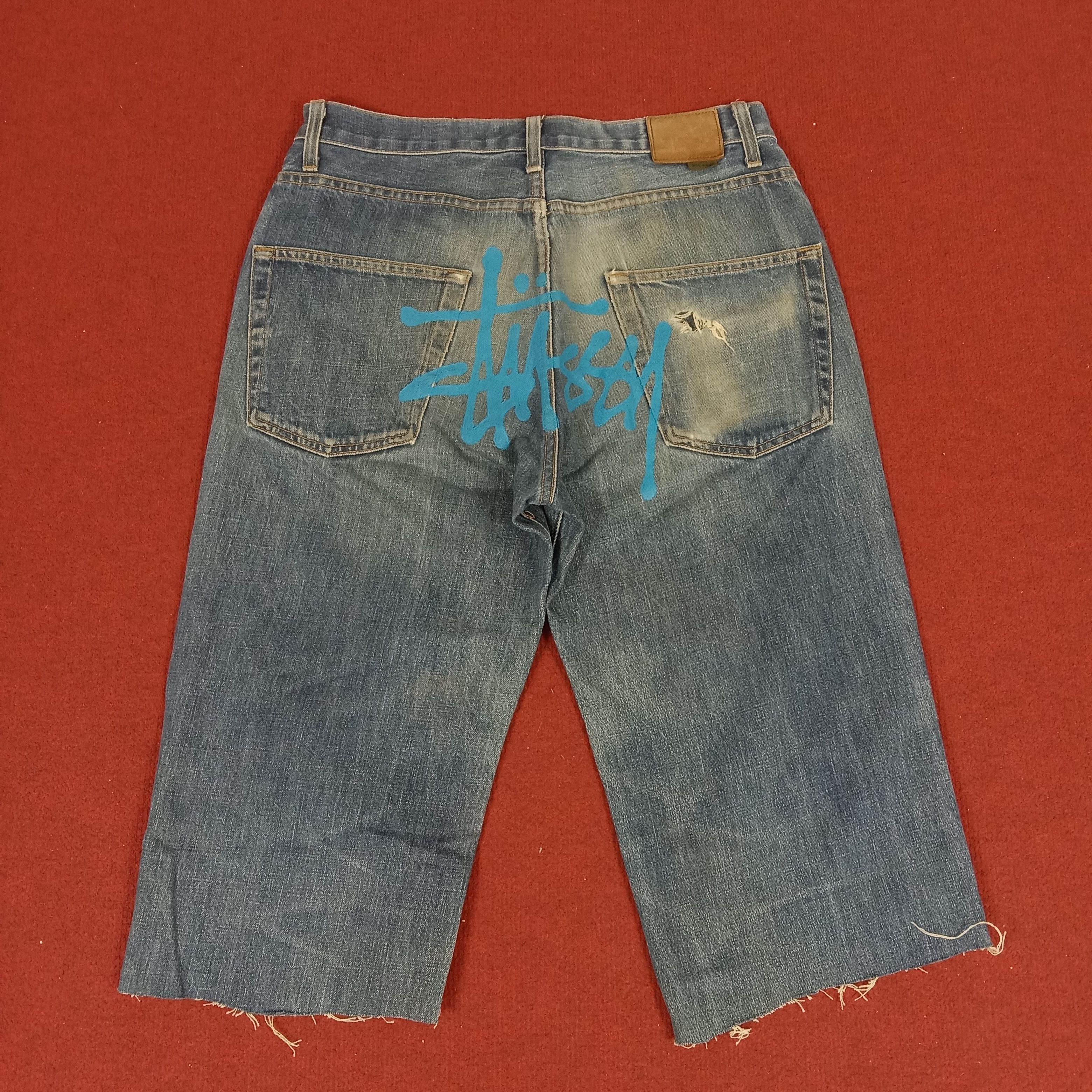 Stussy Stussy Streetwear Skater Custom Art Style Short Jeans Size US 32 / EU 48 - 1 Thumbnail