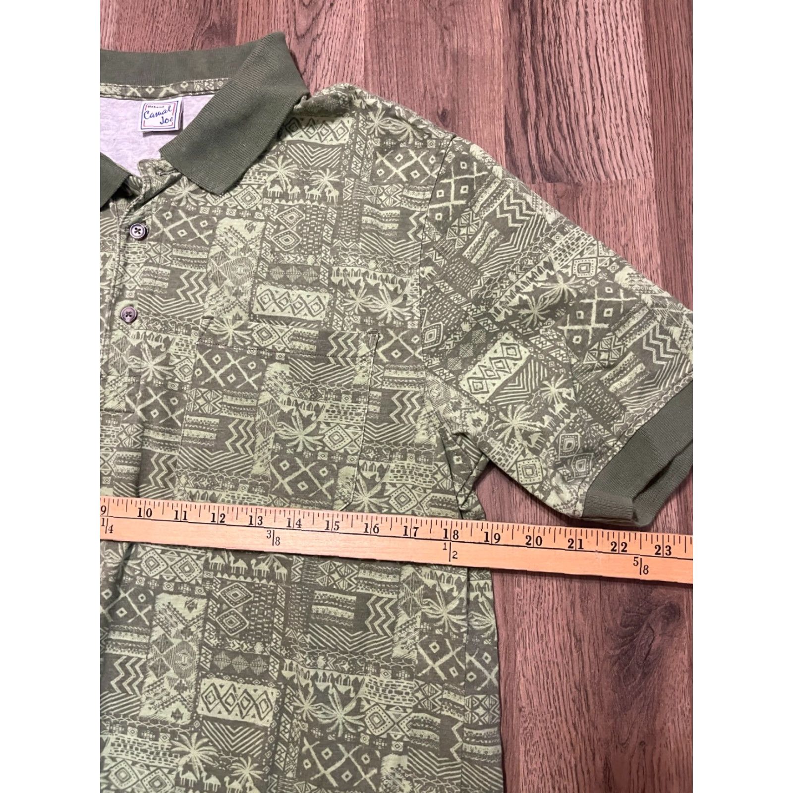 Haband Haband Polo Shirt, Men's Size Medium, Green, 1/4 Buttons, Short Sleeve Size US M / EU 48-50 / 2 - 5 Thumbnail
