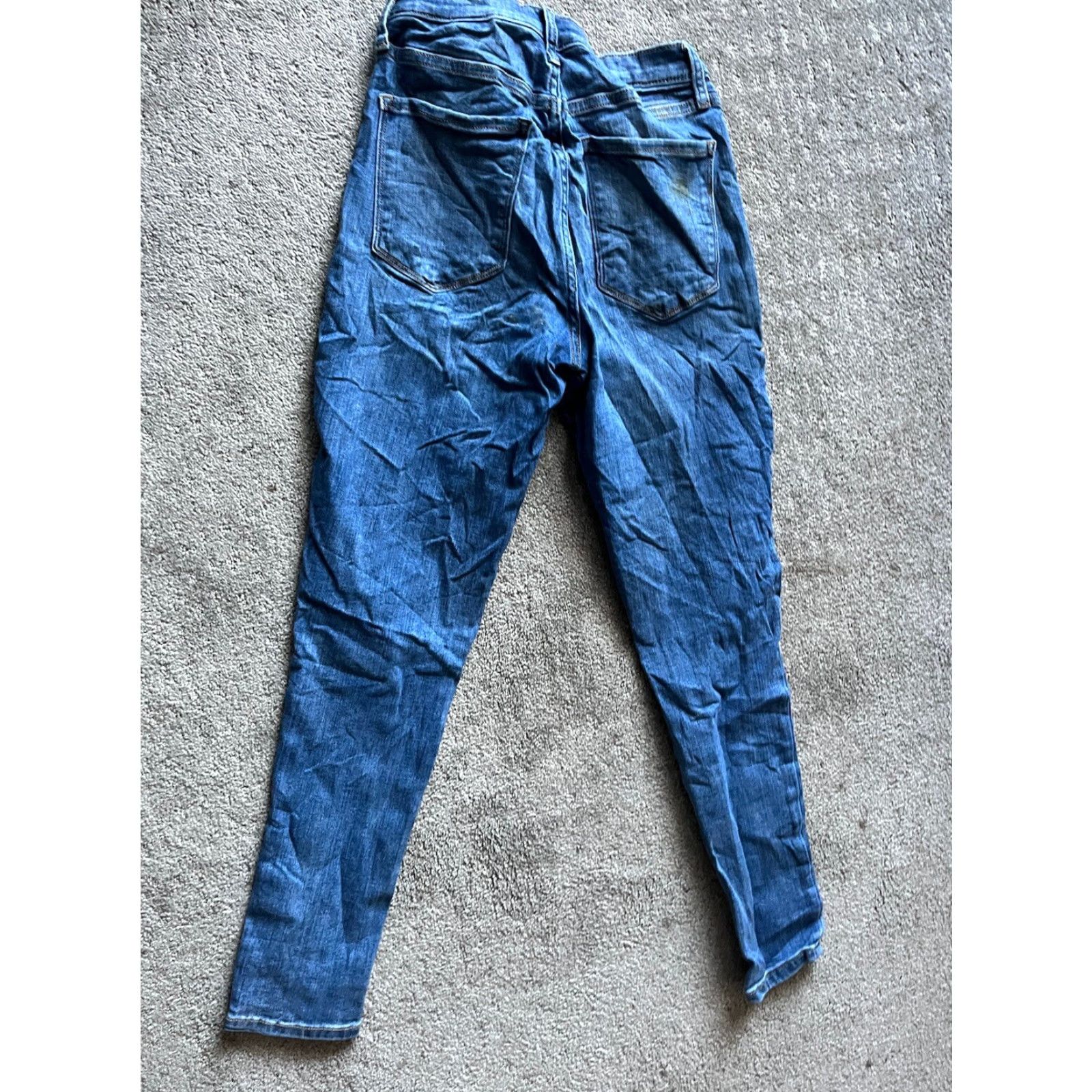 Banana Republic Premium Banana Republic Denim High-Rise Skinny Jeans 27 Blue Dark Wash Women's Size 27" / US 4 / IT 40 - 3 Thumbnail