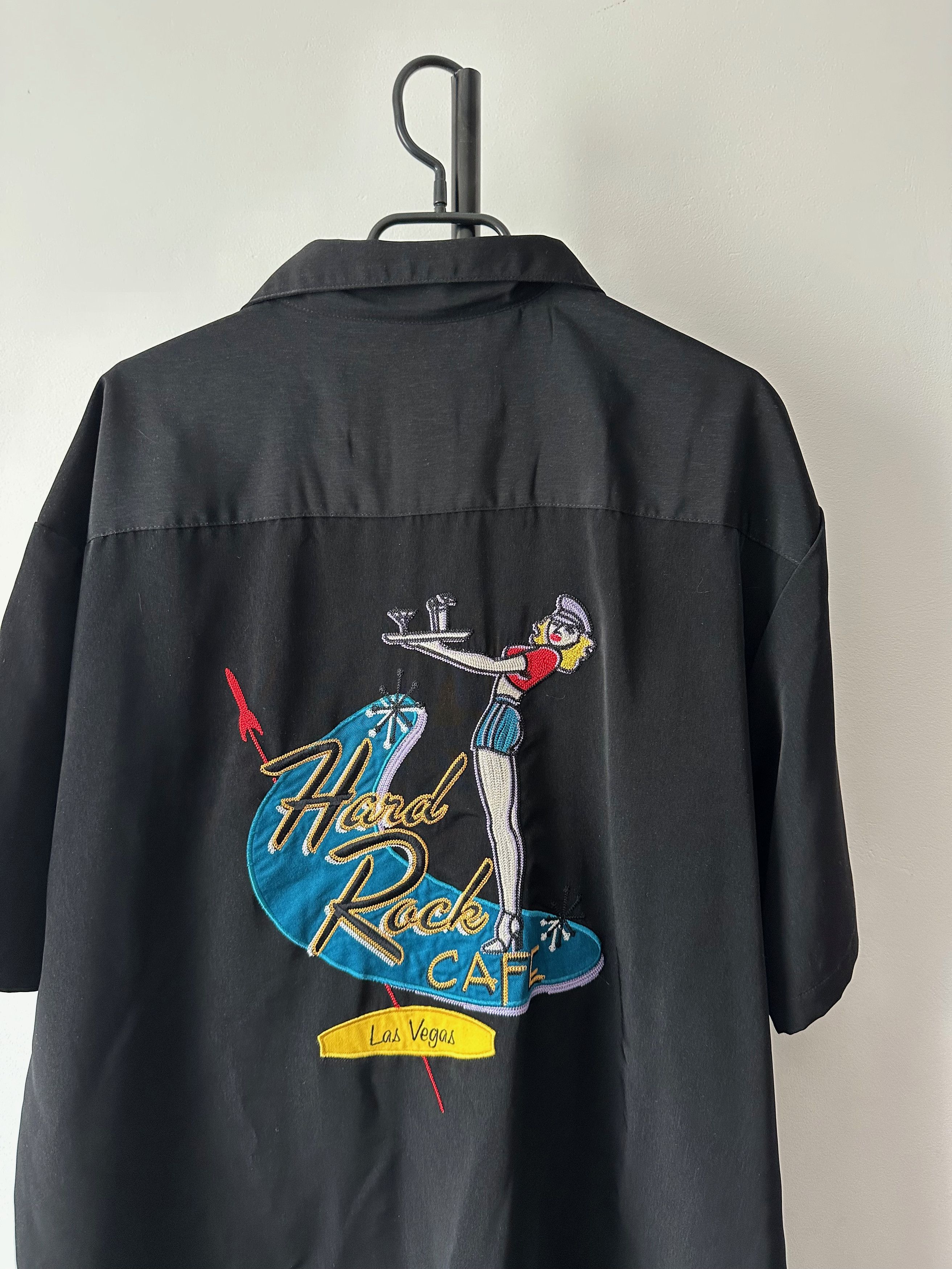 Hard Rock Cafe 90's Vintage Hard Rock Cafe Las Vegas black shirt short Size US XL / EU 56 / 4 - 9 Thumbnail