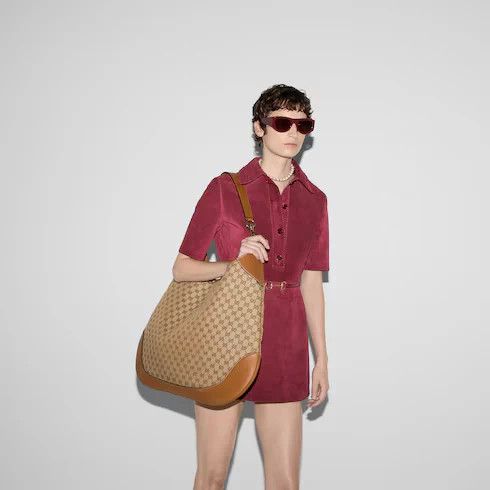 Gucci o1la5ras0526 Size: OS / B Maxi Shoulder Bag in Beige/Brown Size ONE SIZE - 2 Thumbnail