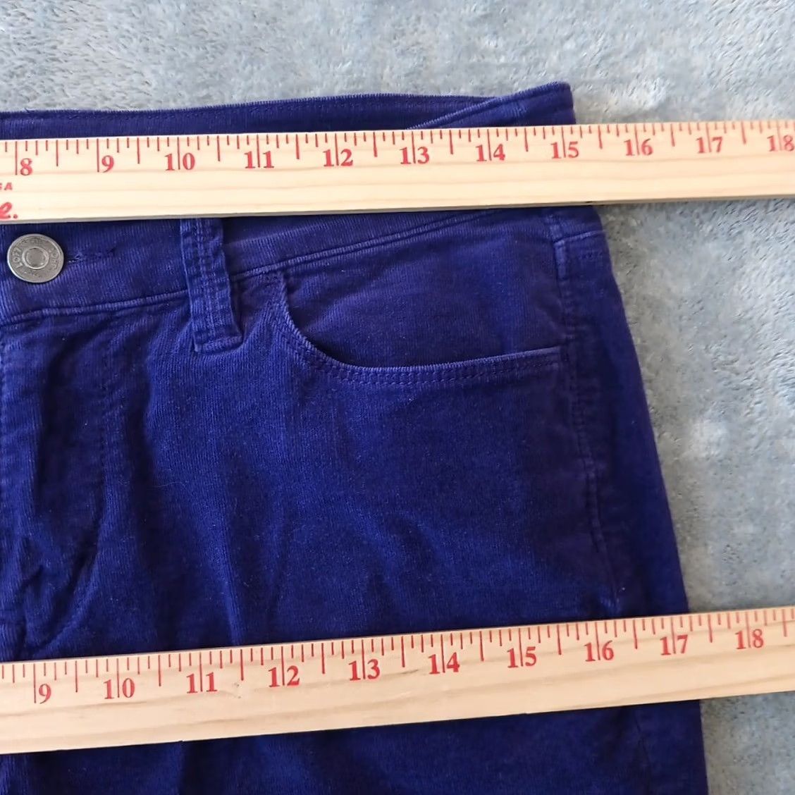 Ann Taylor Ann Taylor Loft Pants Womens Size 4 Purple Super Skinny Corduroy 30x28 Mid Rise - Adult Size 27" / US 4 / IT 40 - 3 Thumbnail