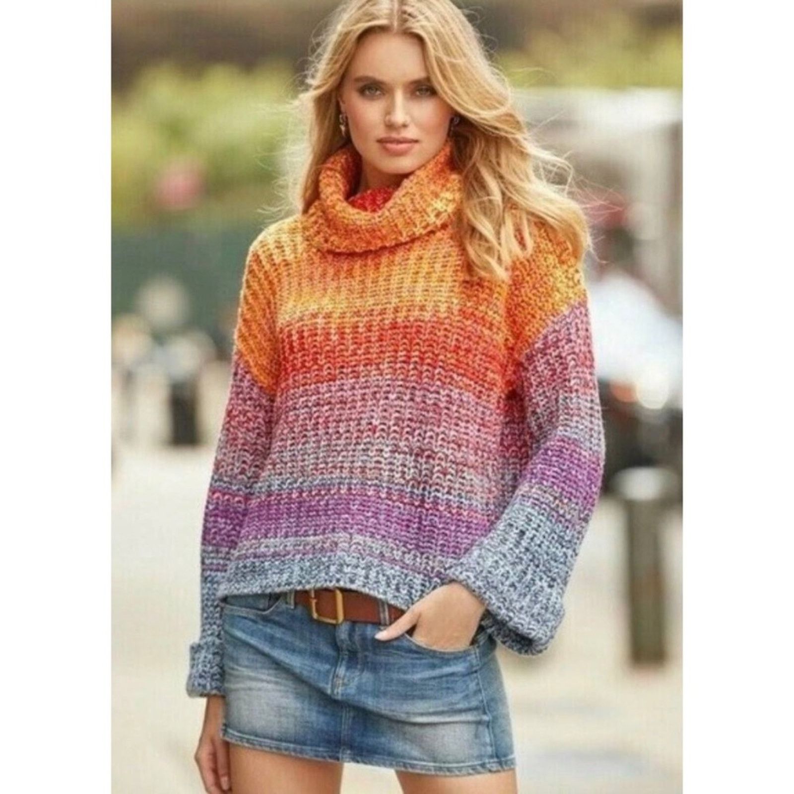 525 America 525 America Ombré Cowl Neck Sweater S Size S / US 4 / IT 40 - 12 Thumbnail