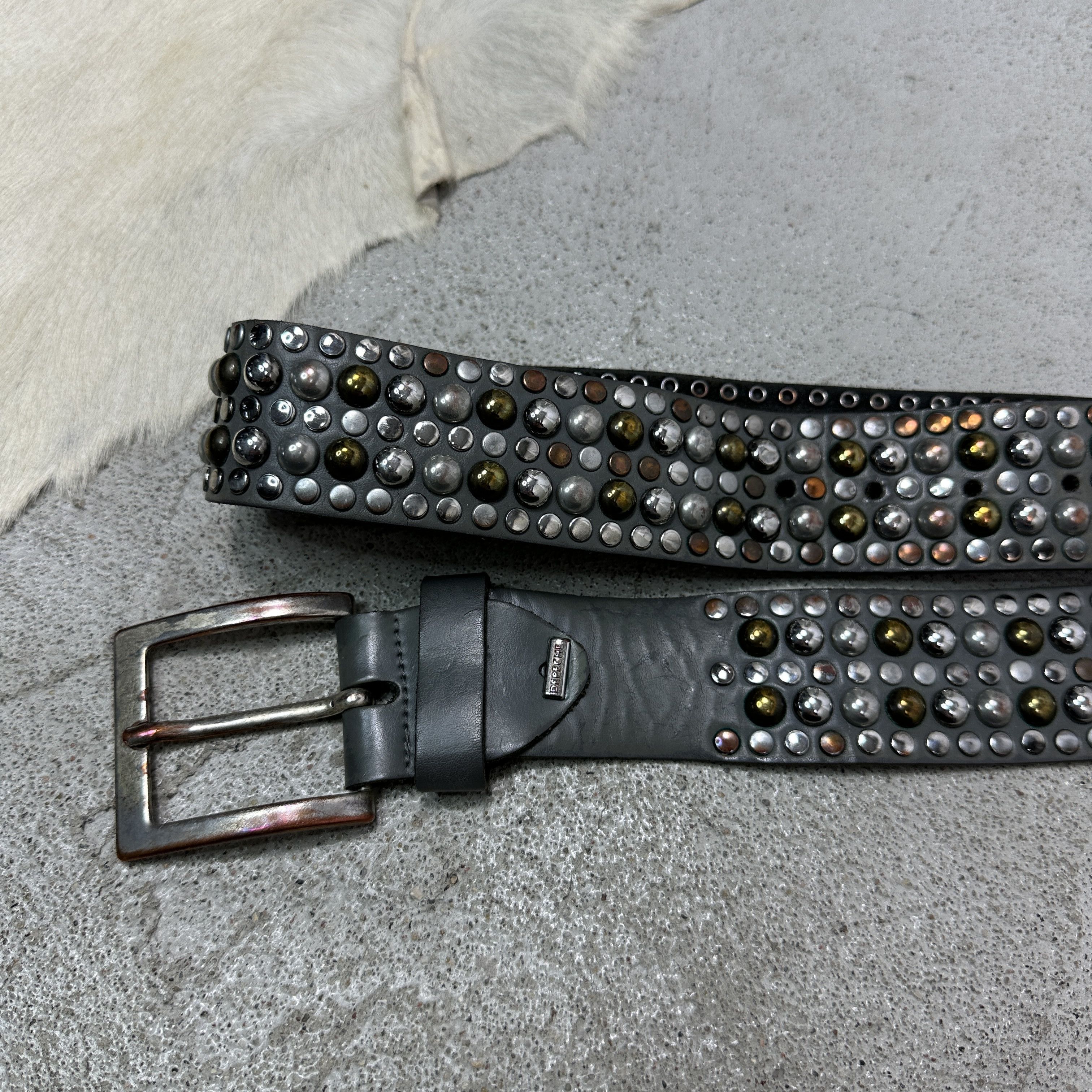 Vintage Vintage Avant Garde Grunge Leather Belt Y2K Size ONE SIZE - 3 Thumbnail