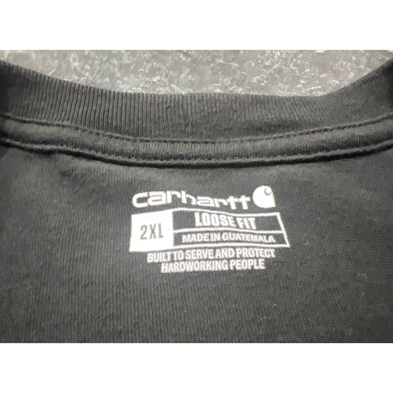 Carhartt Carhartt T-Shirt K87 Loose Fit Black 2XL Crew Neck Short Sleeve Cotton Logo Workwear Mens Size US XXL / EU 58 / 5 - 5 Thumbnail