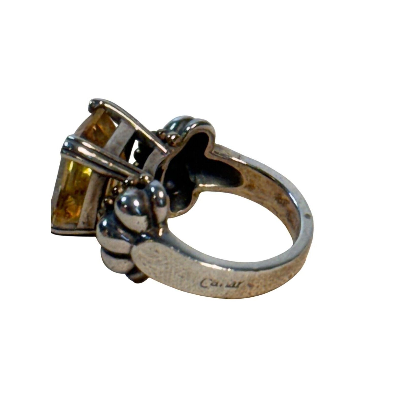 Other LAGOS CAVIAR Sterling Silver & 18K Gold Emerald Cut CITRINE Size ONE SIZE - 5 Thumbnail