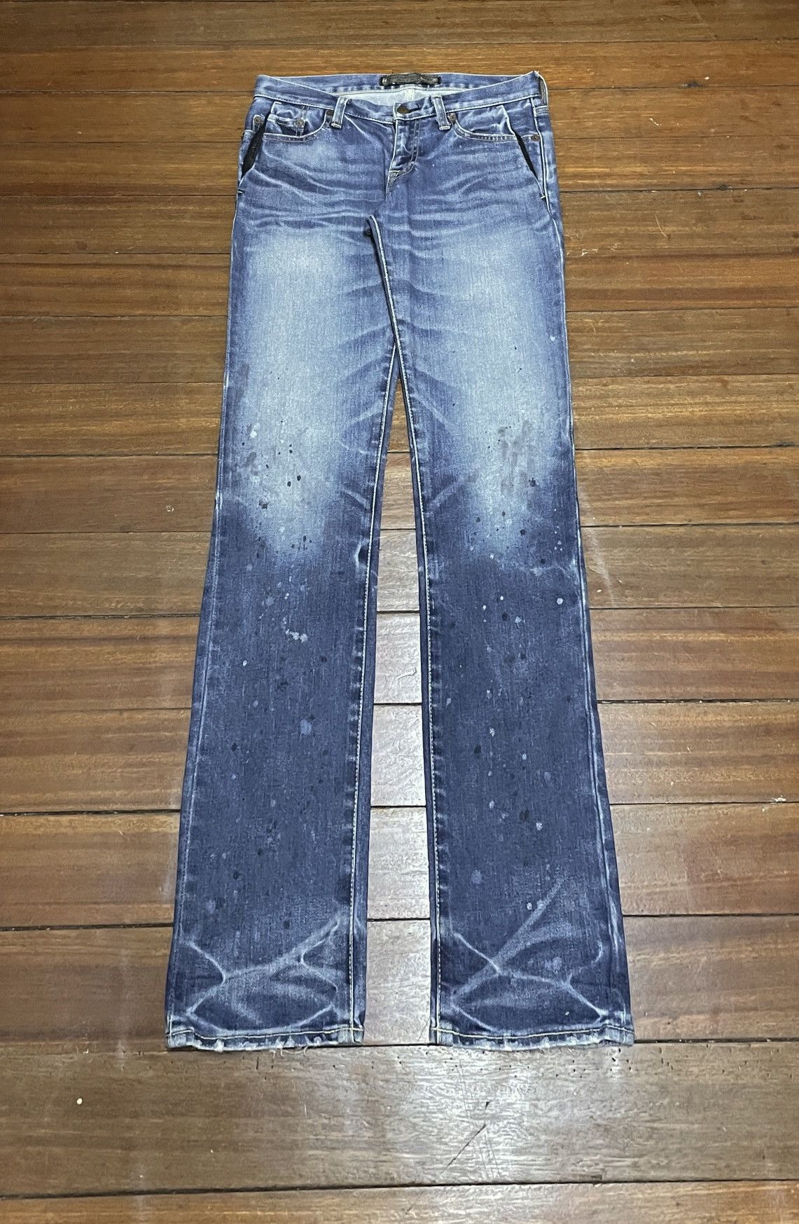 14th Addiction Very Rare Vintage Miharayasuhiro Distressed Jeans 2000s Size US 29 - 1 Thumbnail