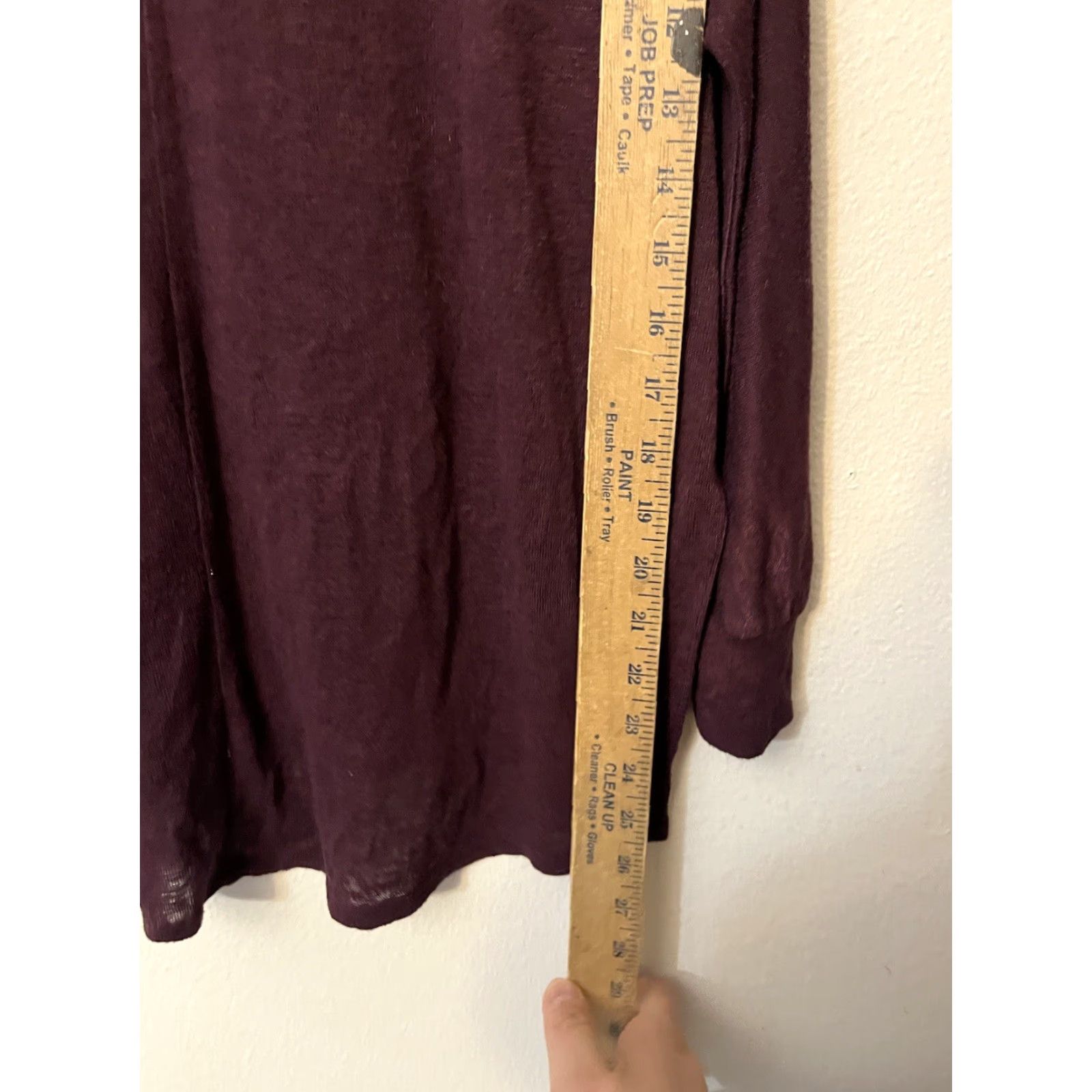 Old Navy Old Navy Maroon Vintage Y2K Fit Long Sleeve Round Neck Top Womens M Red Cotton T-Shirt Size M / US 6-8 / IT 42-44 - 4 Thumbnail