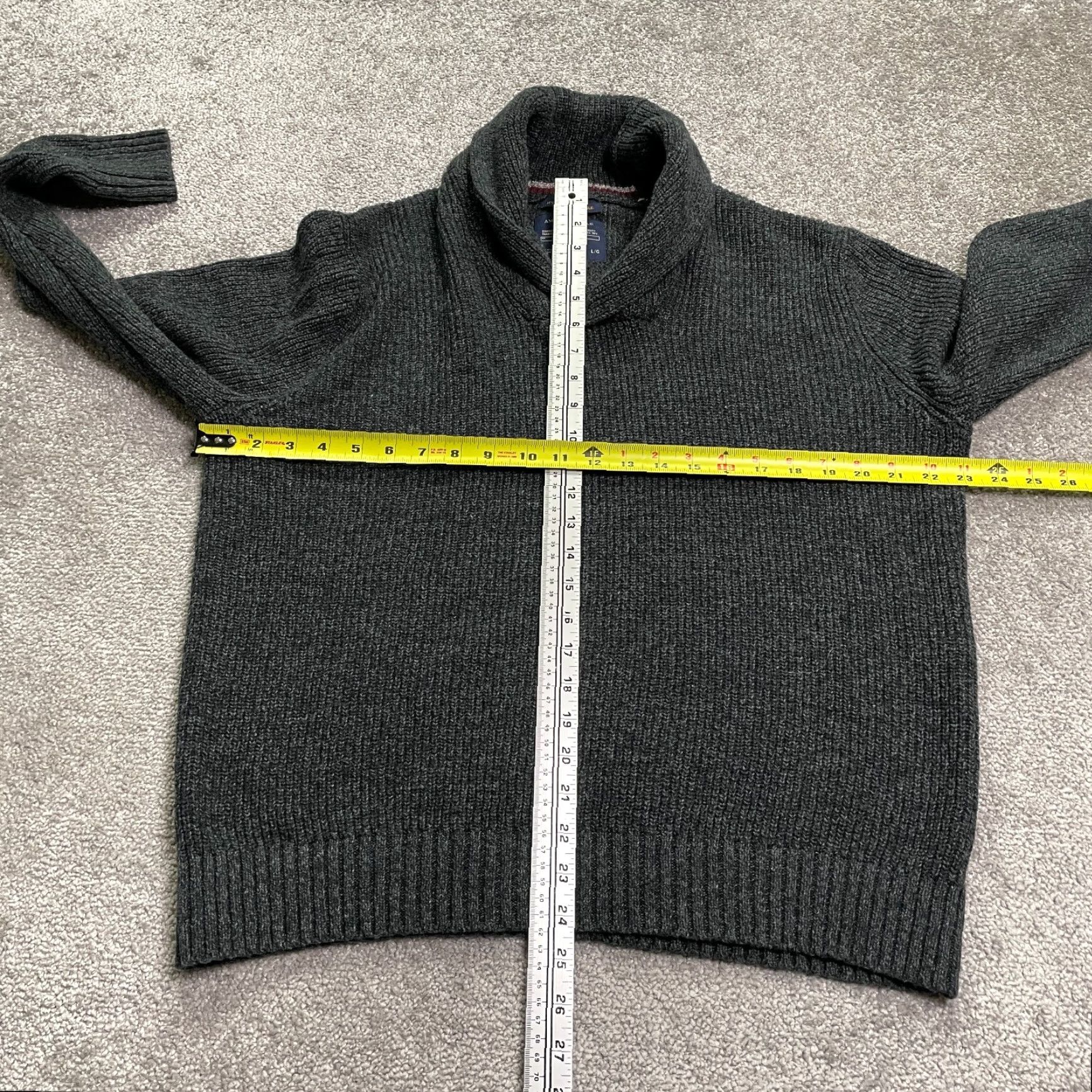 American Eagle Outfitters American Eagle Outfitters Pullover Sweater Mens Large Gray Turtleneck Knit Size US L / EU 52-54 / 3 - 6 Thumbnail