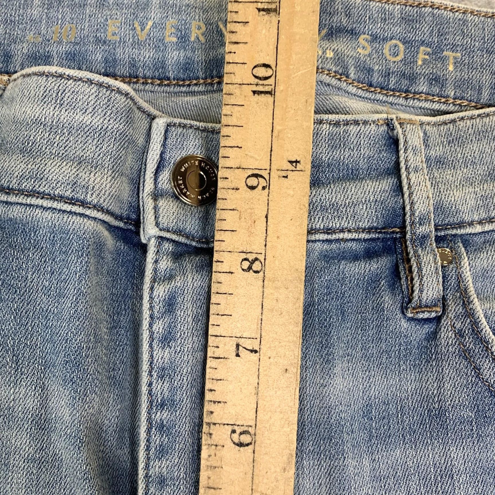 Vintage WHBM Jeans Woman 10 Everyday Soft Girlfriend Mid Rise Distressed Ankle Blue Mens Womens? Size 32" / US 10 / IT 46 - 3 Thumbnail