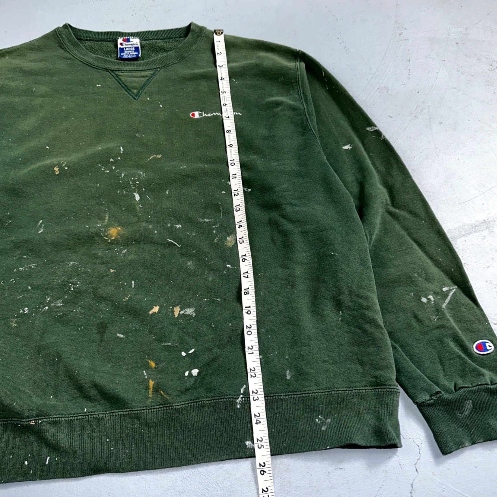 Champion VINTAGE Champion Sweatshirt Crewneck 90s Green Large Mens Size US L / EU 52-54 / 3 - 5 Thumbnail