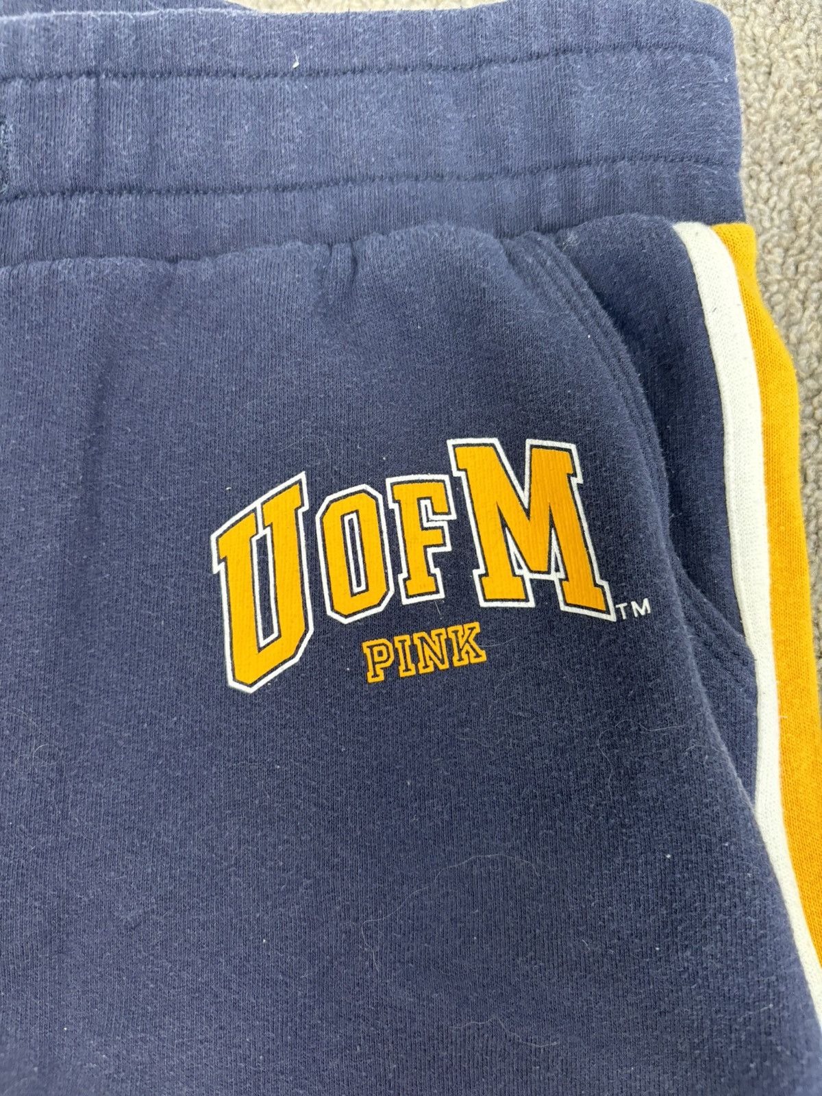 Pink Y2k victorias secret pink u of m michigan sweatpants Size 30" / US 8 / IT 44 - 2 Thumbnail