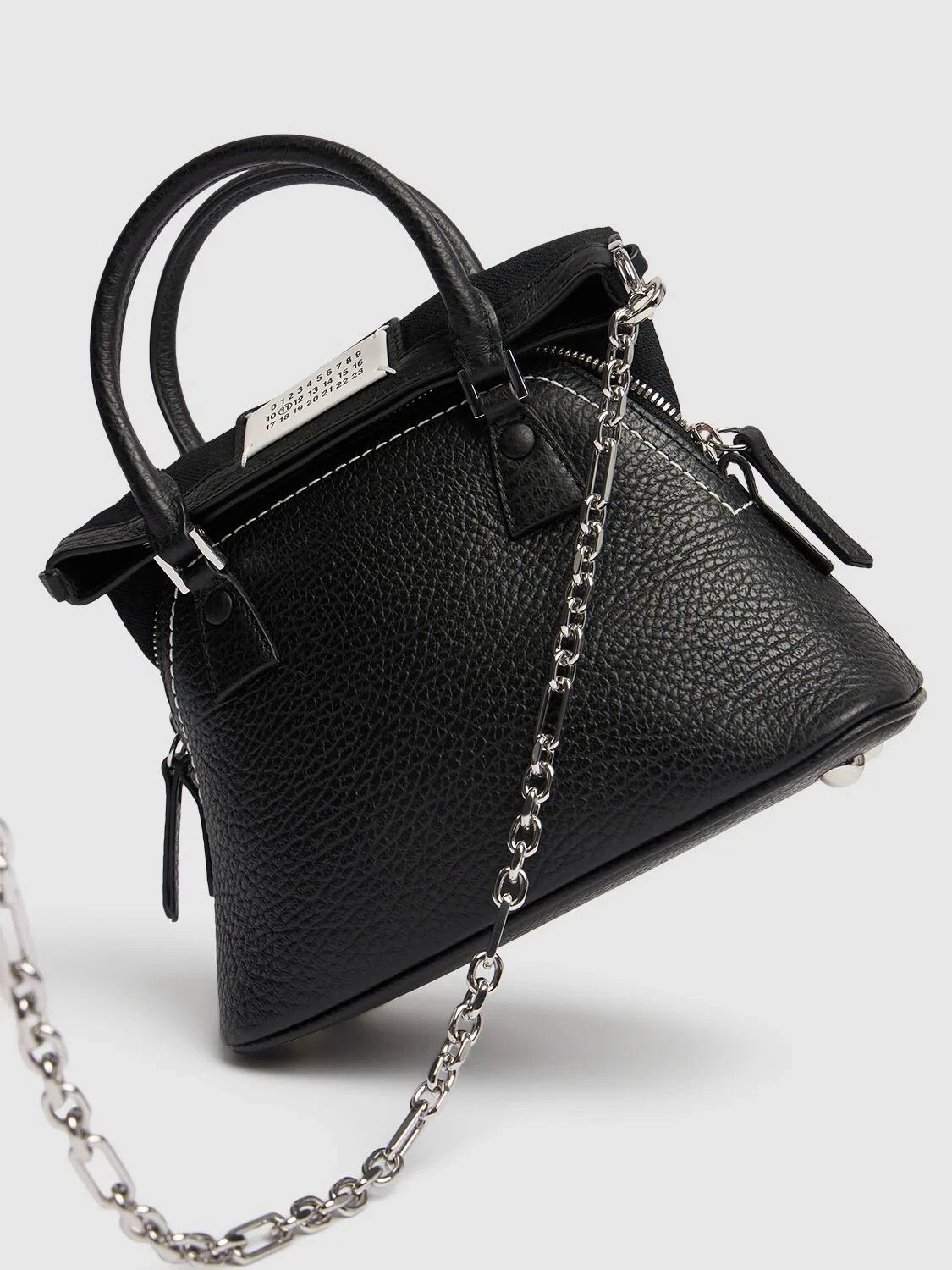 Margiela 5AC Micro Black Leather Top Handle Bag New