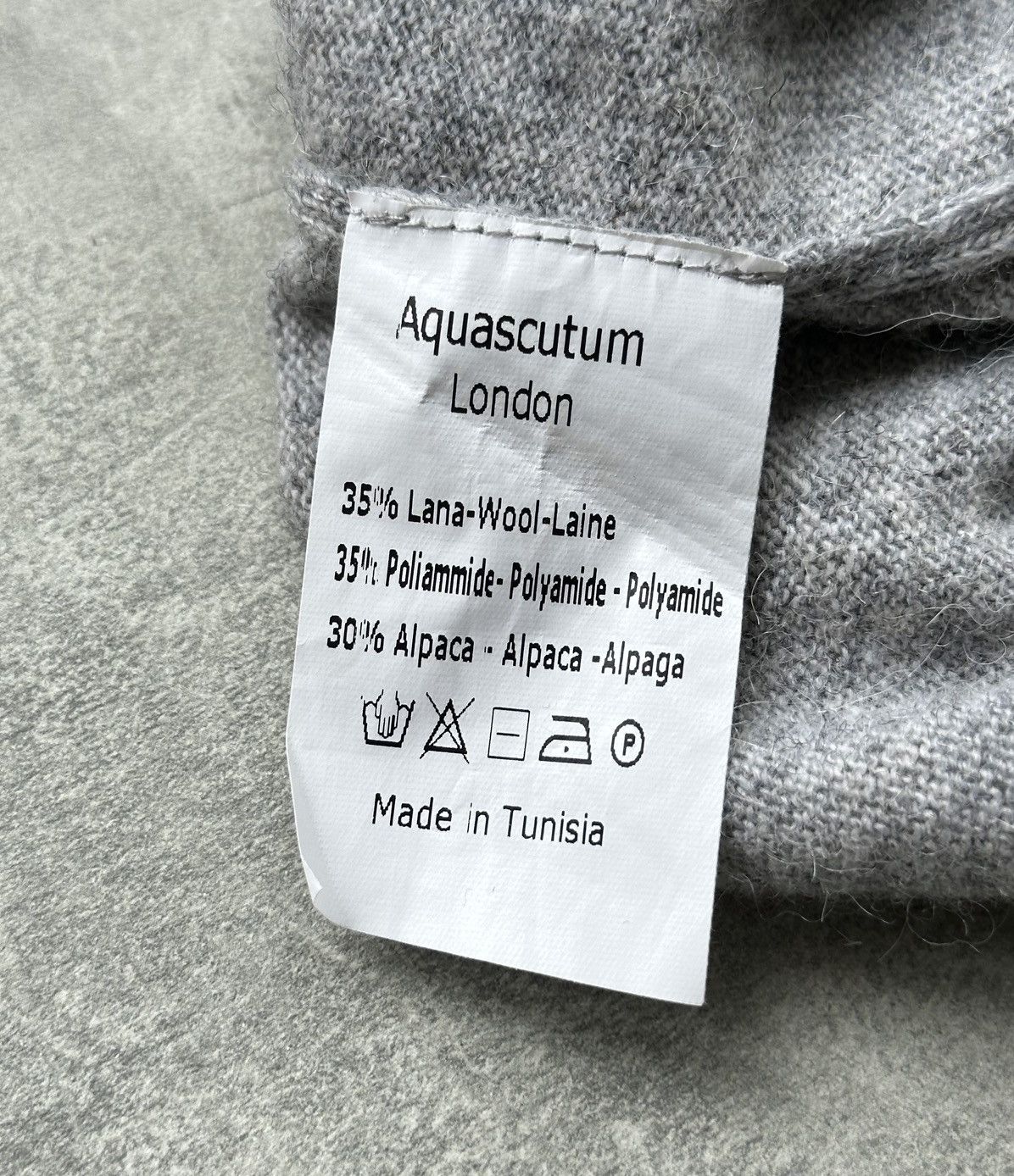 Aquascutum Aquascutum London Men's Grey Alpaca & Wool Sweater Size XL Size US XL / EU 56 / 4 - 8 Thumbnail