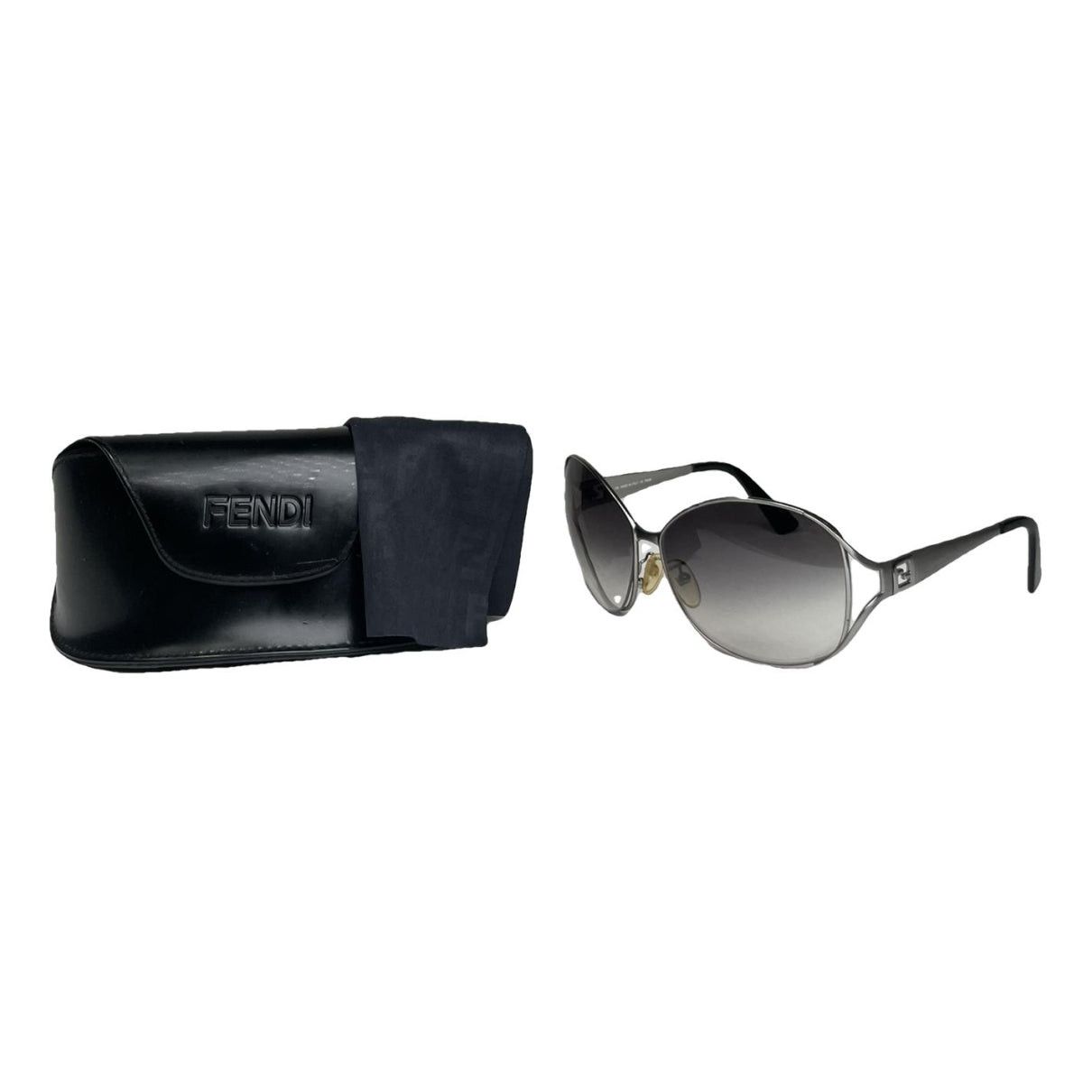 Fendi Silver Metal Sunglasses Size ONE SIZE - 1 Thumbnail