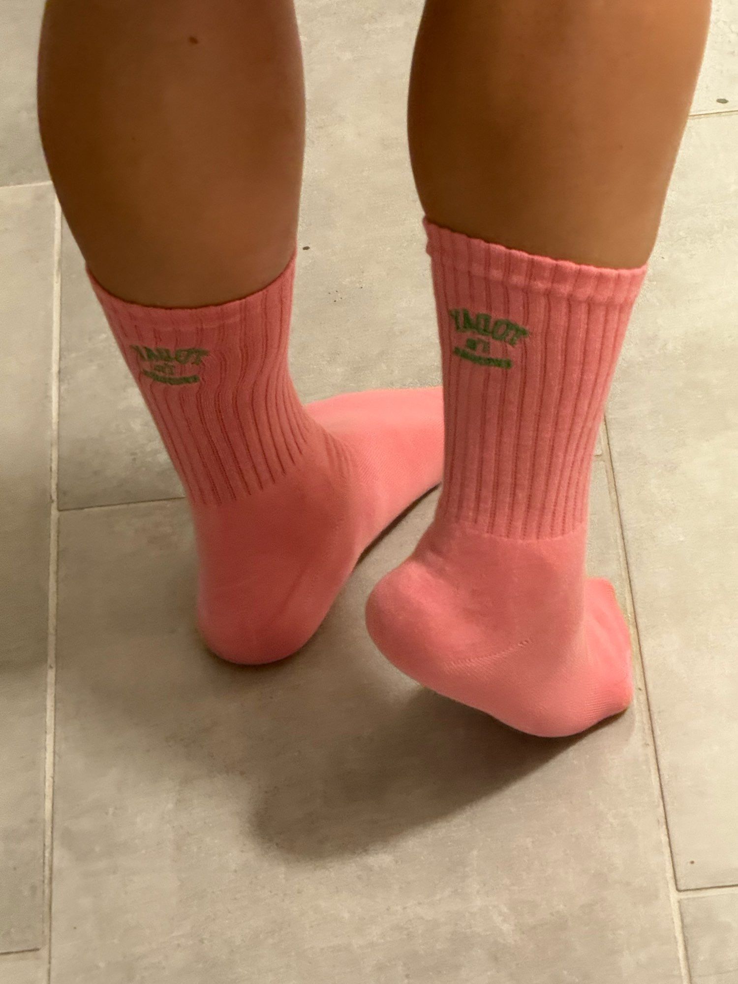 Designer × Japanese Brand Funny Socks Cotton Embroidery Letter Size ONE SIZE - 4 Thumbnail